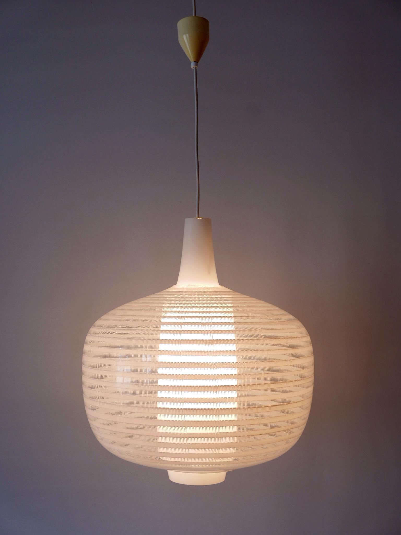 Mid-20th Century Rare & Large Mid-Century Modern Pendant Lamp Napoli by Aloys F. Gangkofner 1957 For Sale