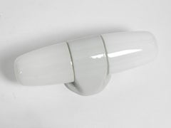 Rare Large Mid-Century Modern Wilhelm Wagenfeld Double Glass Ceramic Wall Lamp