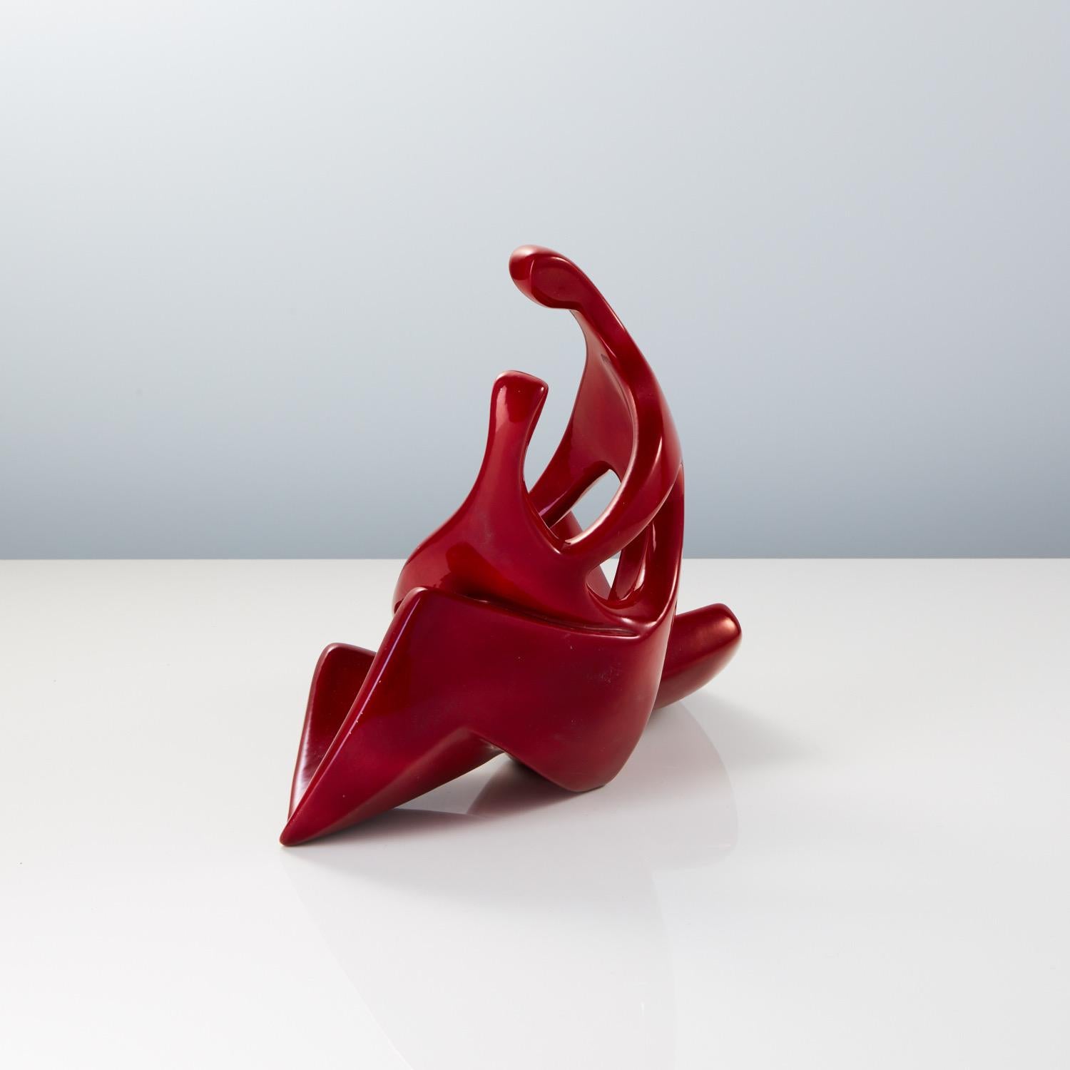 Rara figura in porcellana Zsolnay di János Török della metà del secolo scorso, circa anni '60 In condizioni buone in vendita a London, GB