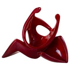 Rare Large Mid-Century Zsolnay Porcelain Figure by János Török Circa 1960s