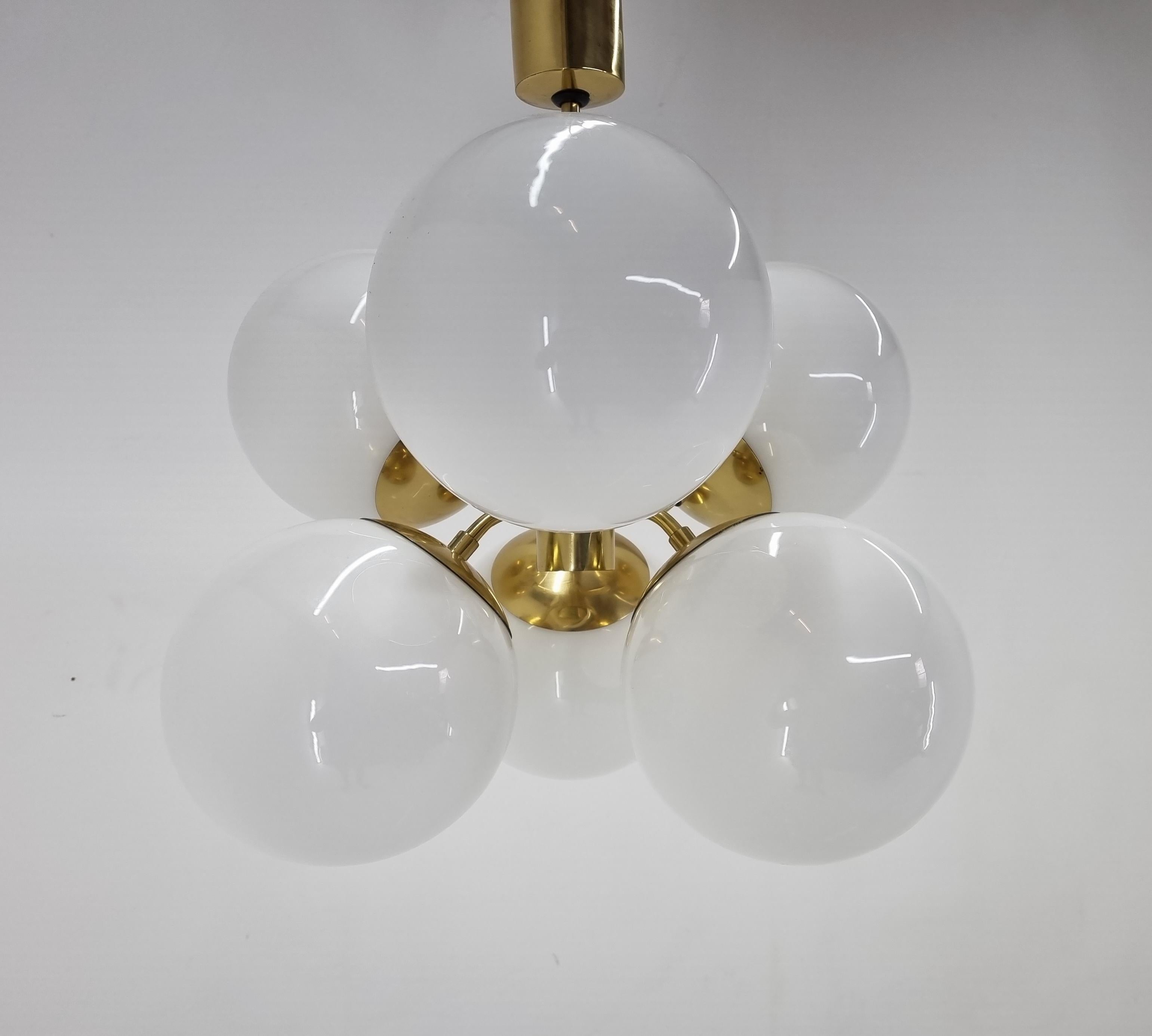 Rare Large Midcentury Chandelier Sputnik / Atomic, Italy, 1970s 9