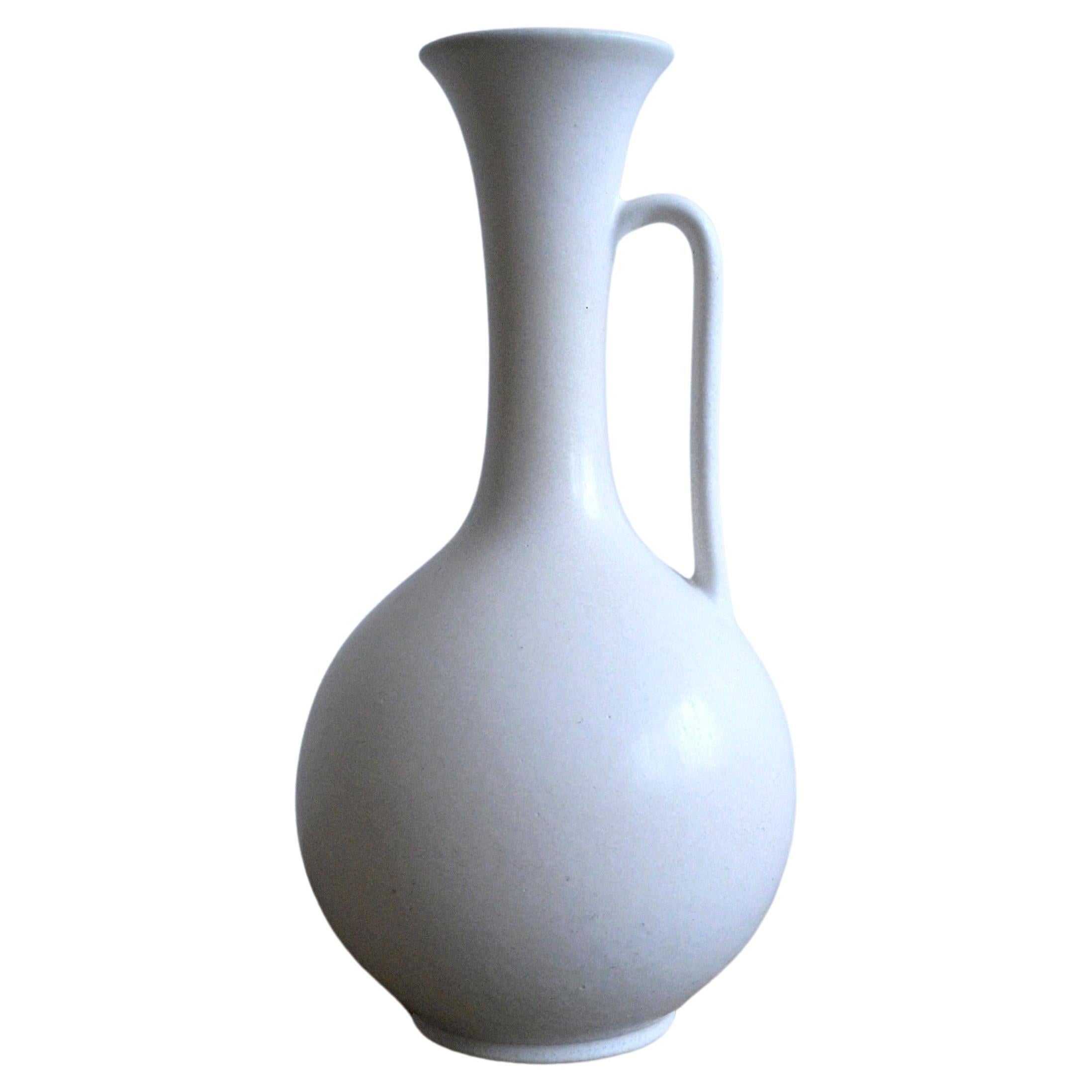 Rare Large Milk-White Vase by Gunnar Nylund, Rörstrand 1950s For Sale