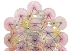 Seltener großer mehrfarbiger Millefiori-Wandleuchter von Barovier e Toso. Italien, 1960er Jahre.