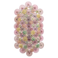 Rare Large Multicolor Millefiori Sconce by Barovier e Toso. Italy, 1960's.