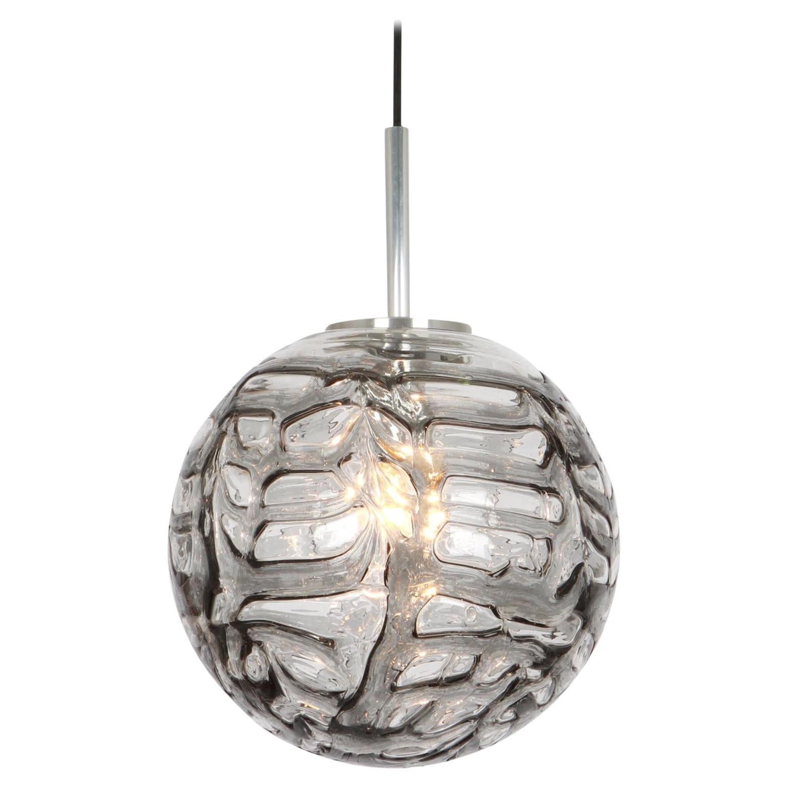 Seltene große Murano Kugel Pendelleuchte von Doria, Deutschland, 1970er Jahre im Angebot