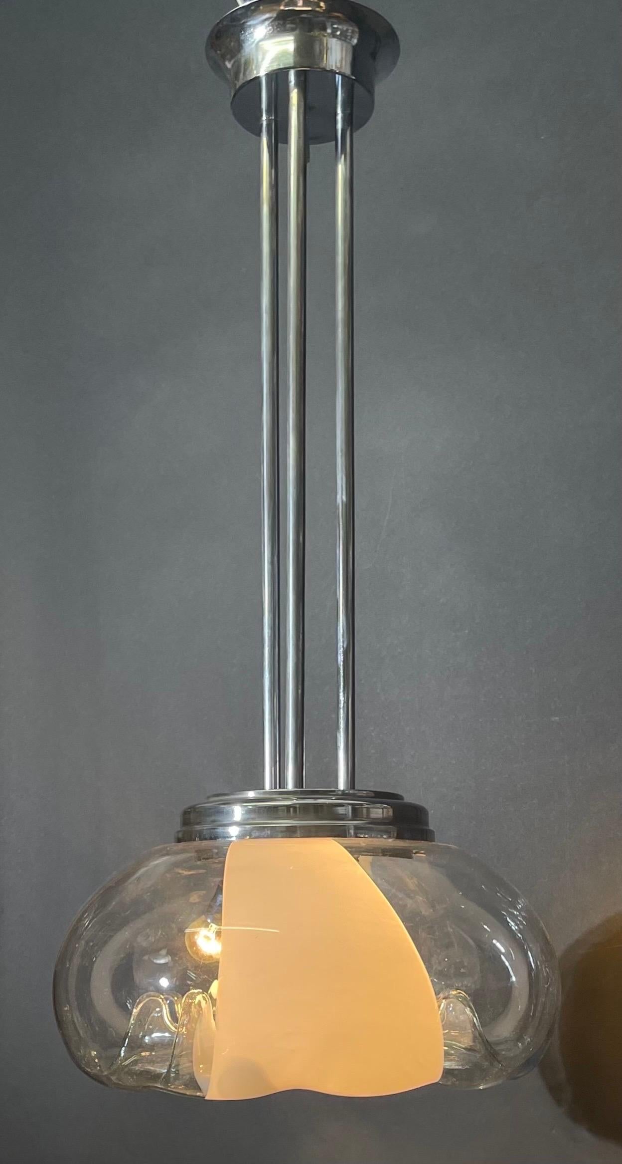 Rare Large Murano Glass Chandelier by Mazzega, 1960s For Sale 10