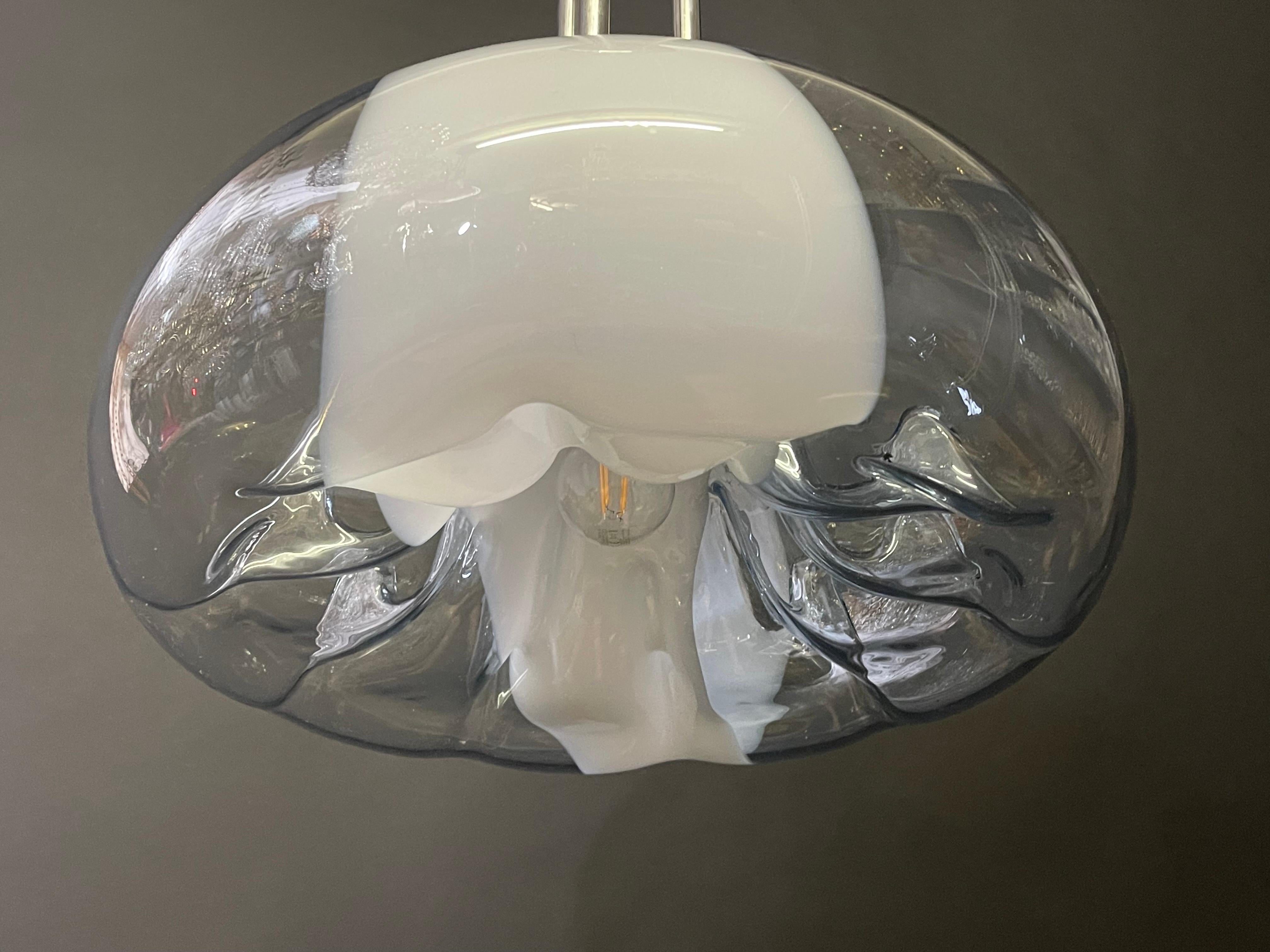 Mid-20th Century Rare Large Murano Glass Chandelier by Mazzega, 1960s For Sale