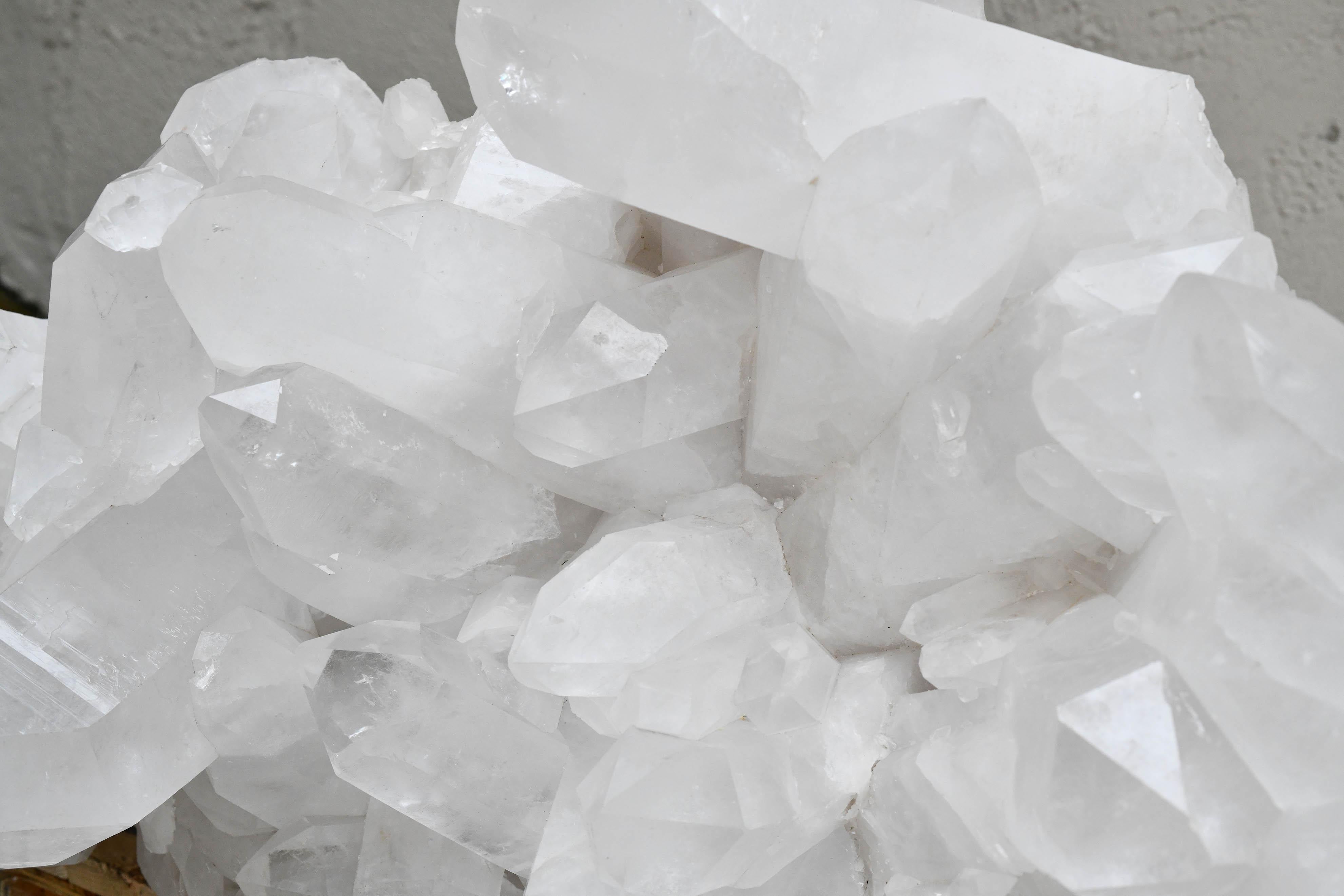 Rare Large Natural Rock Crystal Quartz Cluster For Sale 3