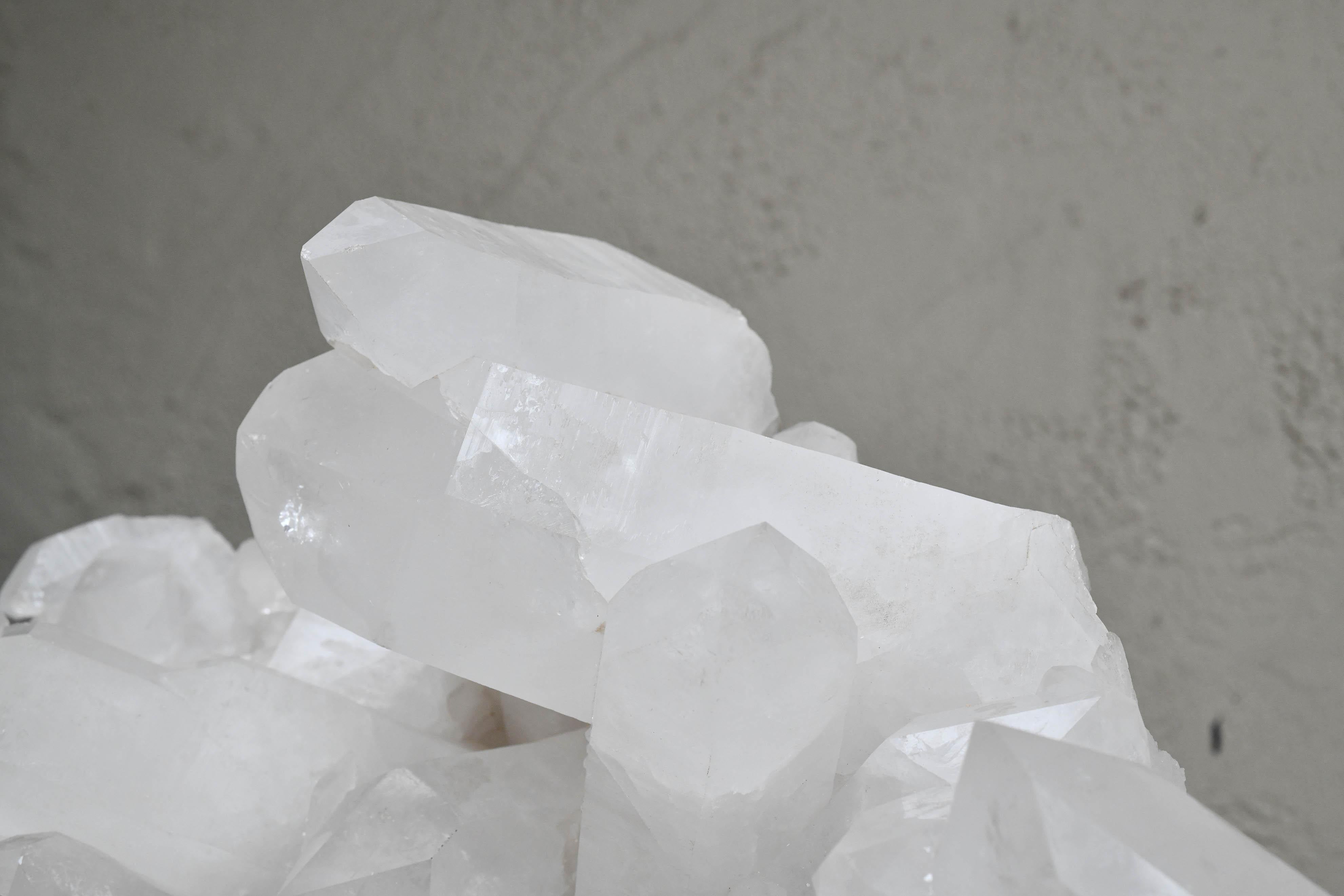 Rare Large Natural Rock Crystal Quartz Cluster For Sale 4