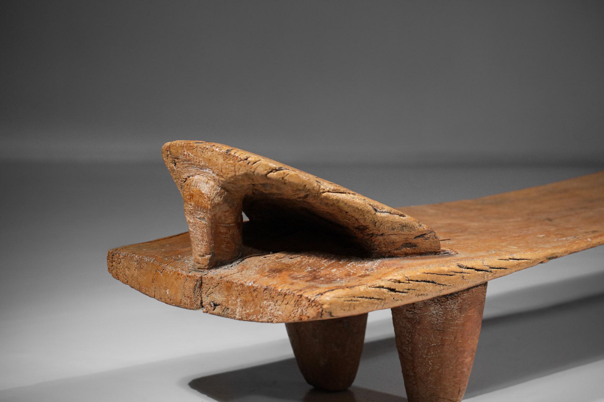 Rare Large Old African Senufo Bed in Solid Wood from the 60's 2