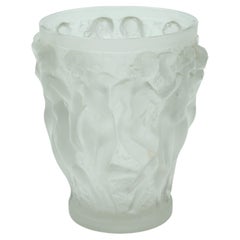 Vintage Rare Large ORIGINAL Rene Lalique Circa 1927 Faint Gray NUDE Bacchantes Vase