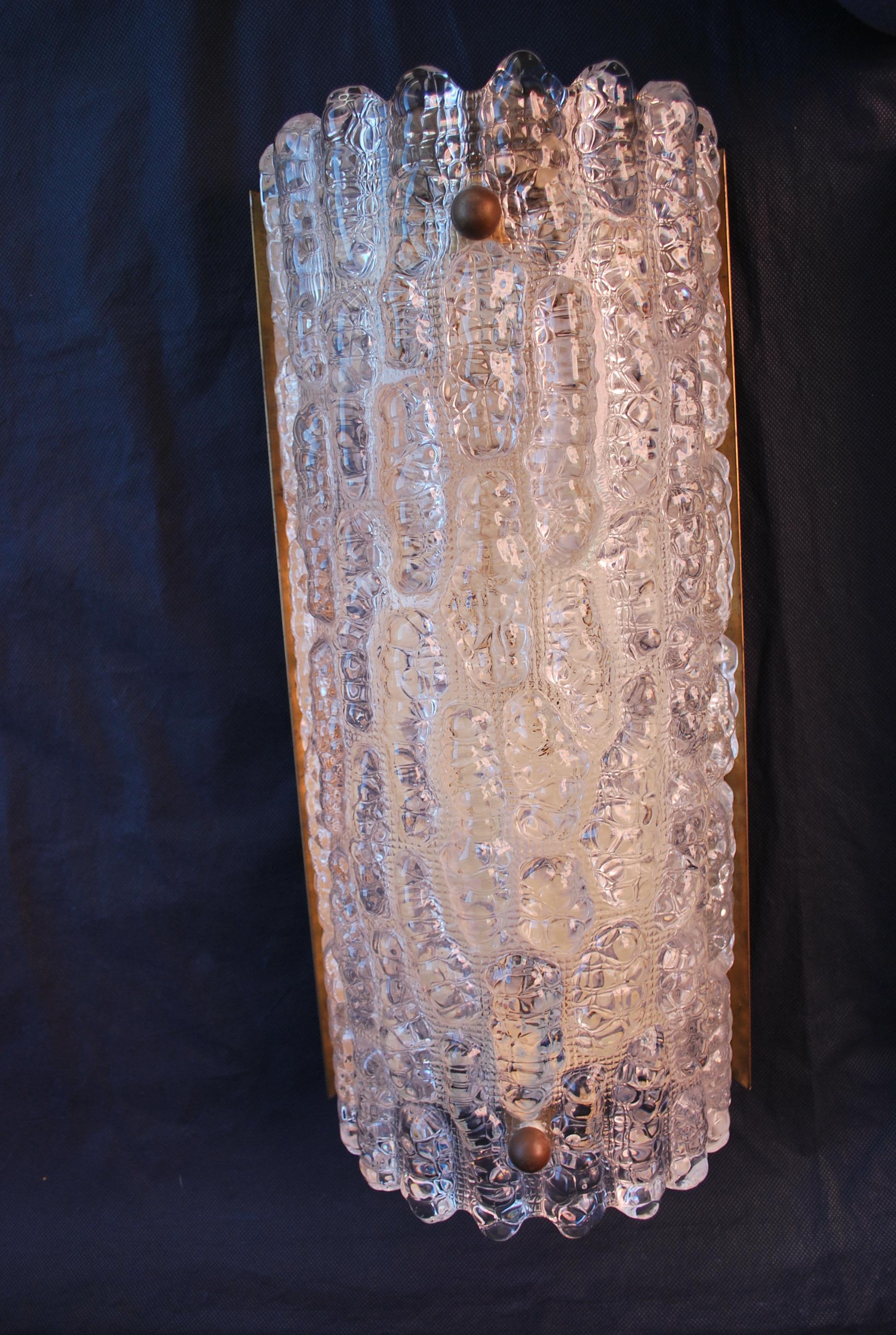 Mid-Century Modern Rare large pair of 1950's Murano sconces For Sale