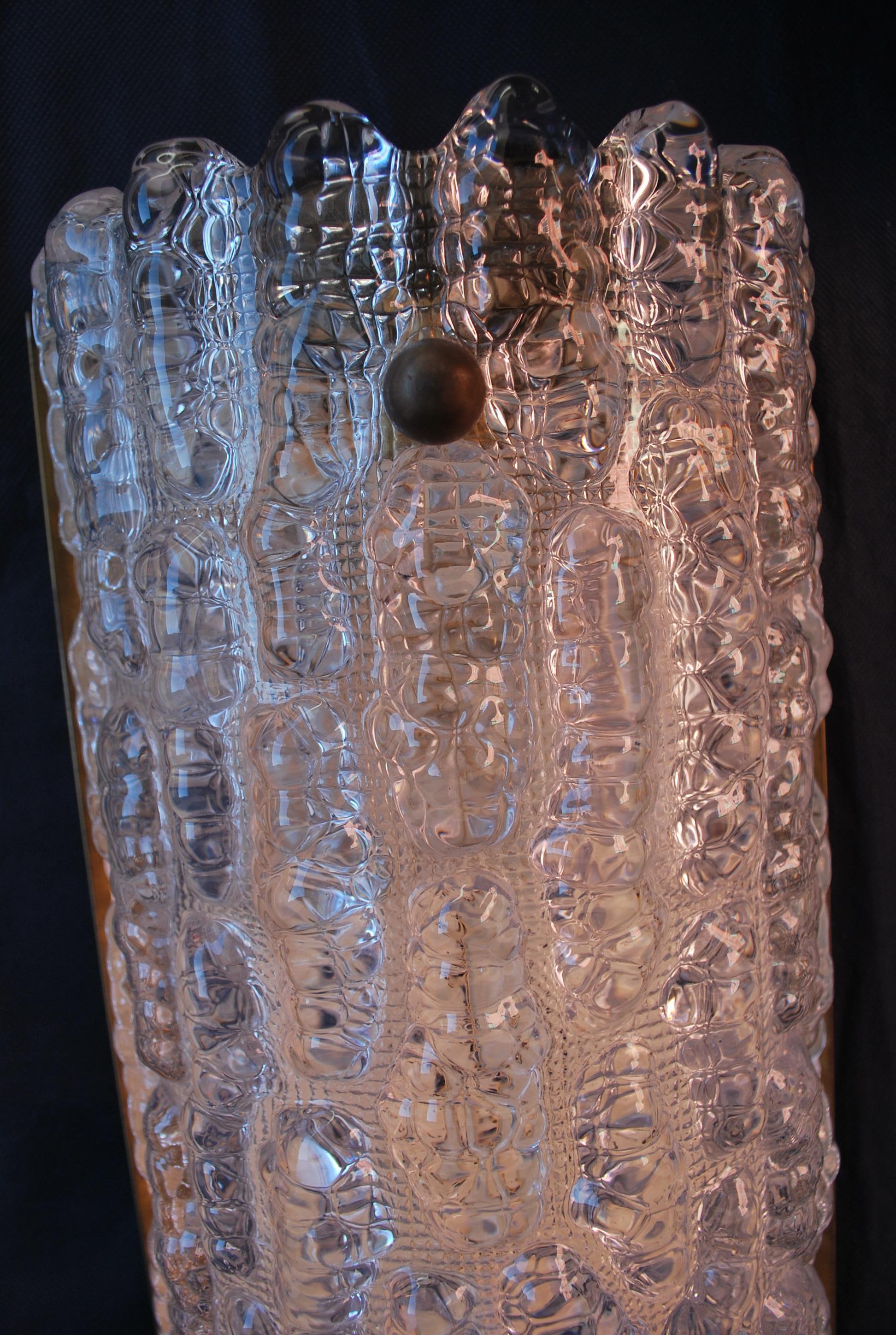 Italian Rare large pair of 1950's Murano sconces For Sale