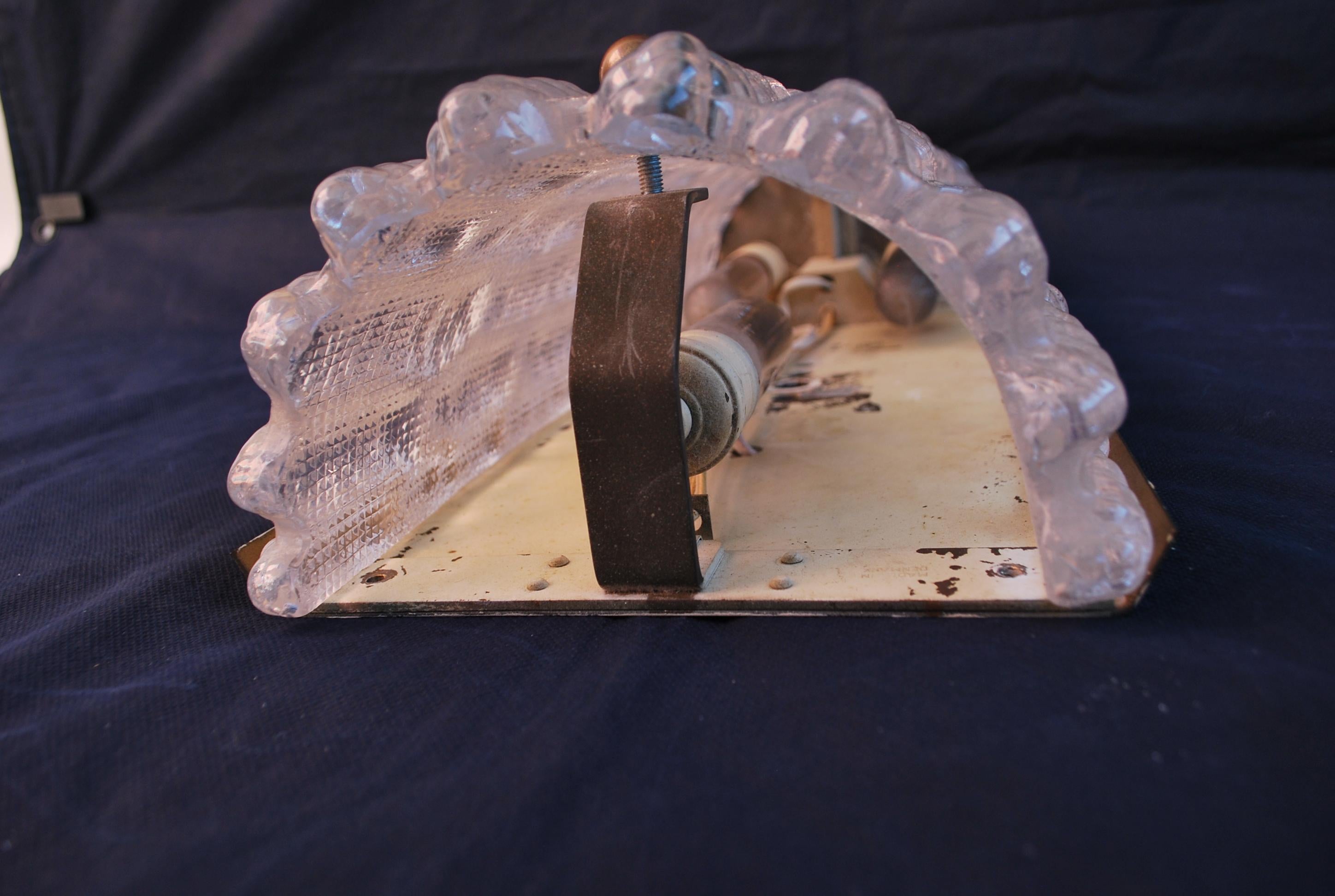 Mid-20th Century Rare large pair of 1950's Murano sconces For Sale