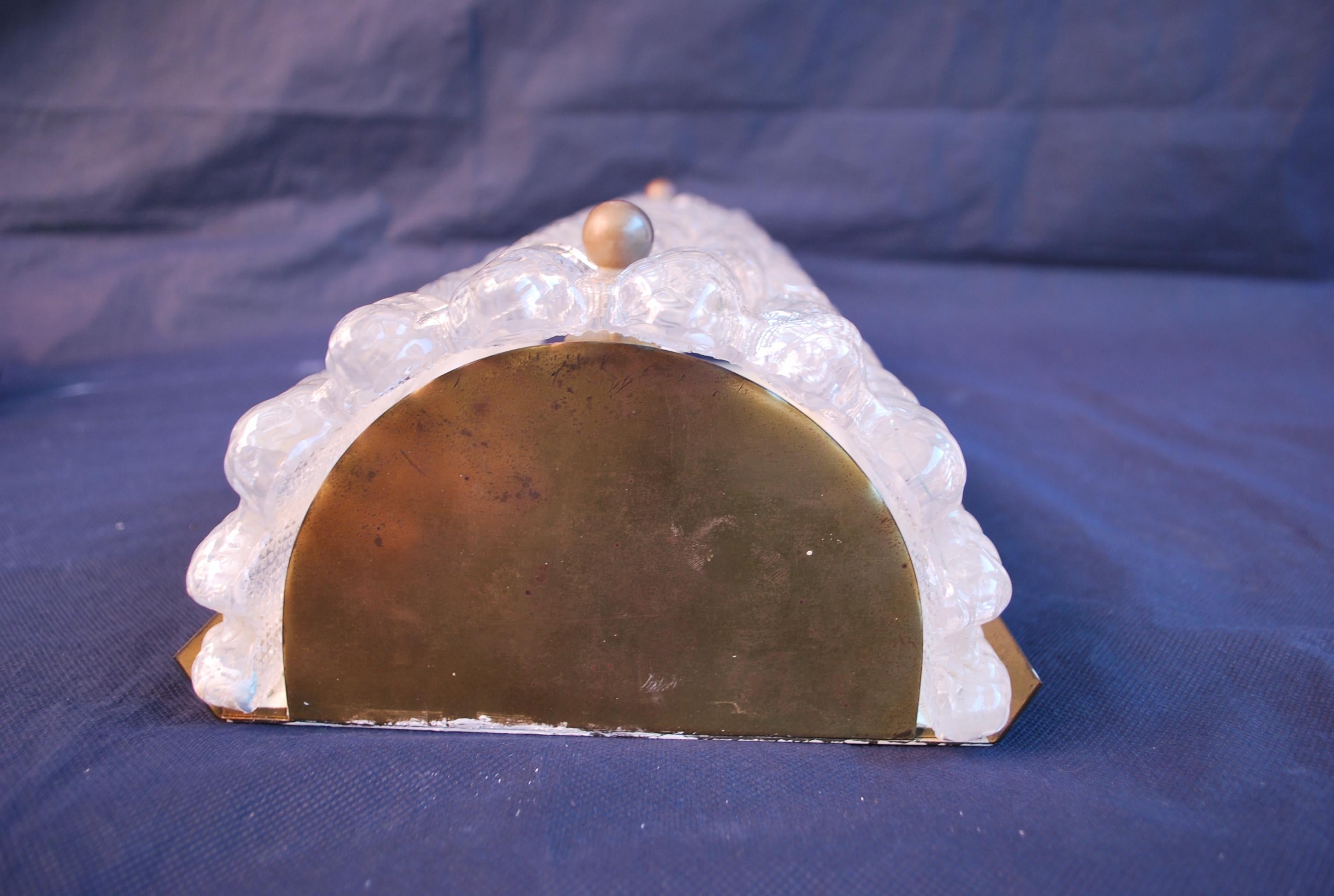 Brass Rare large pair of 1950's Murano sconces For Sale