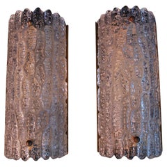 Rare large pair of 1950's Murano sconces