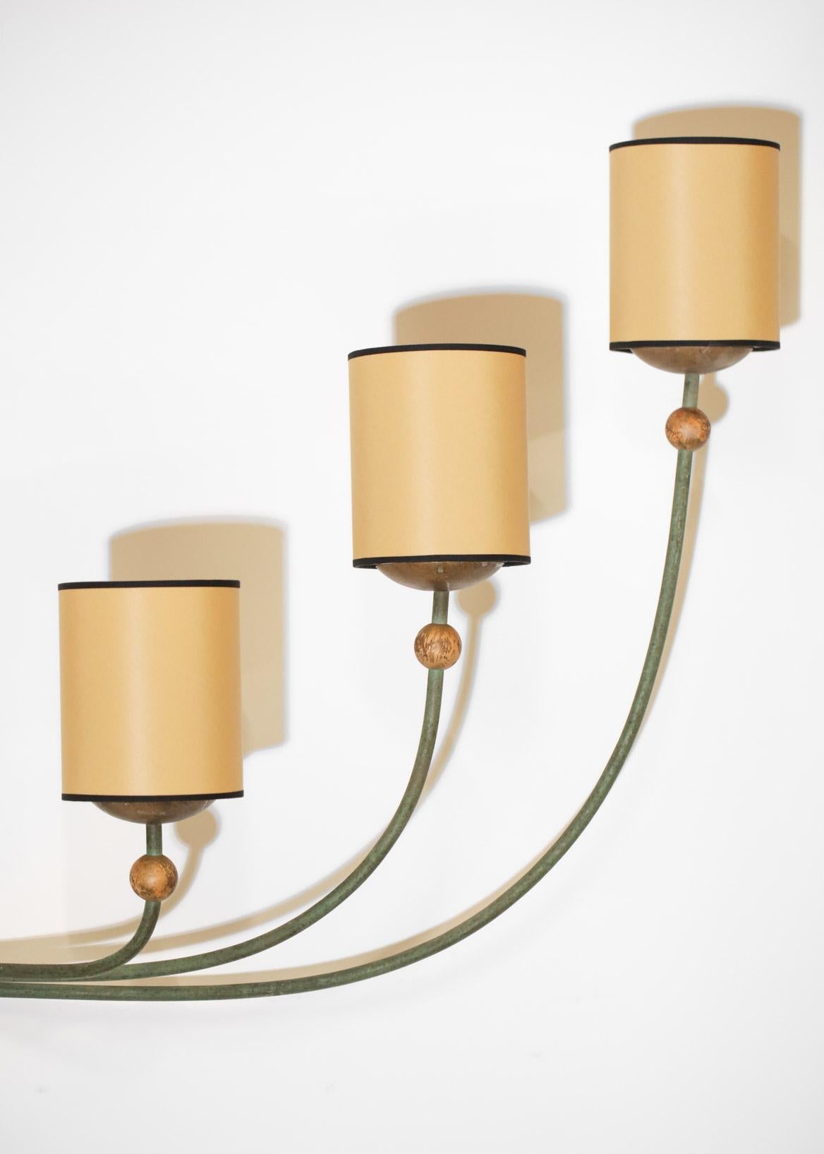 Mid-20th Century Rare Large Pair of Art Deco Sconces from the 30's Jean Royère Style, A39