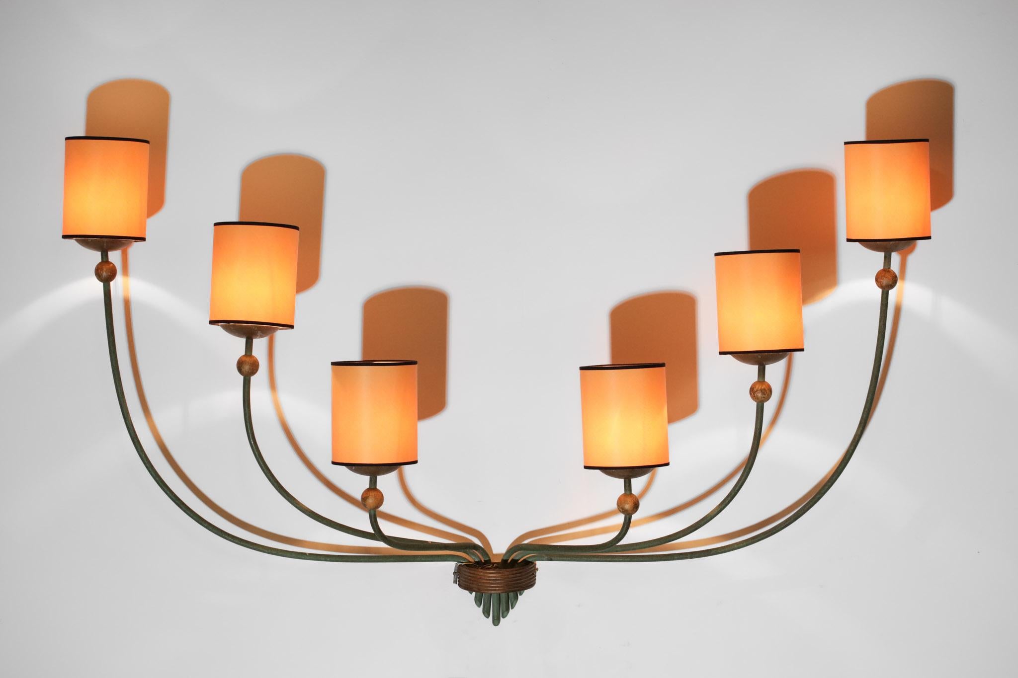 Rare Large Pair of Art Deco Sconces from the 30's Jean Royère Style, A39 2
