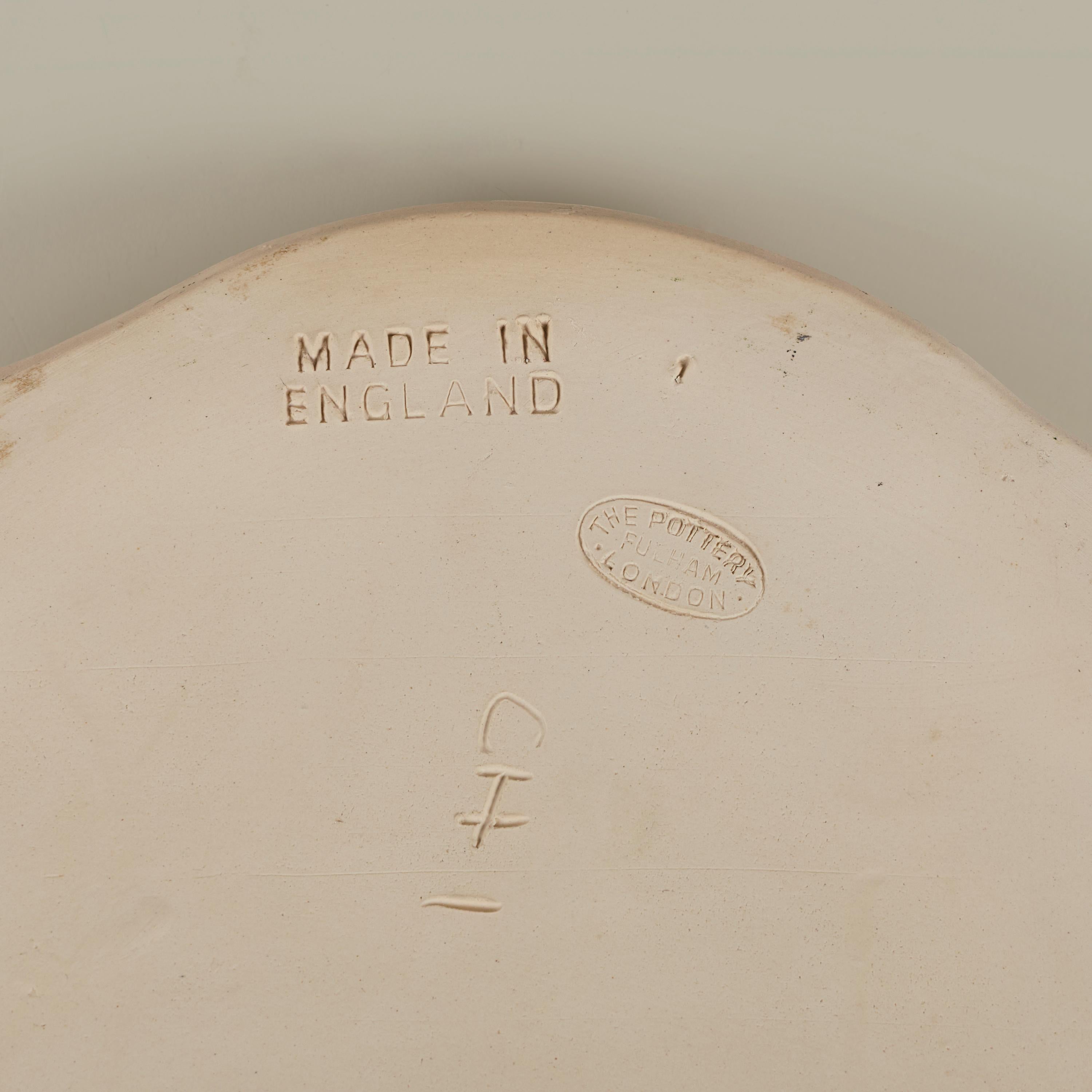 Rara coppia di vasi da parete Fulham Pottery, inglese, anni '40 In condizioni buone in vendita a London, GB