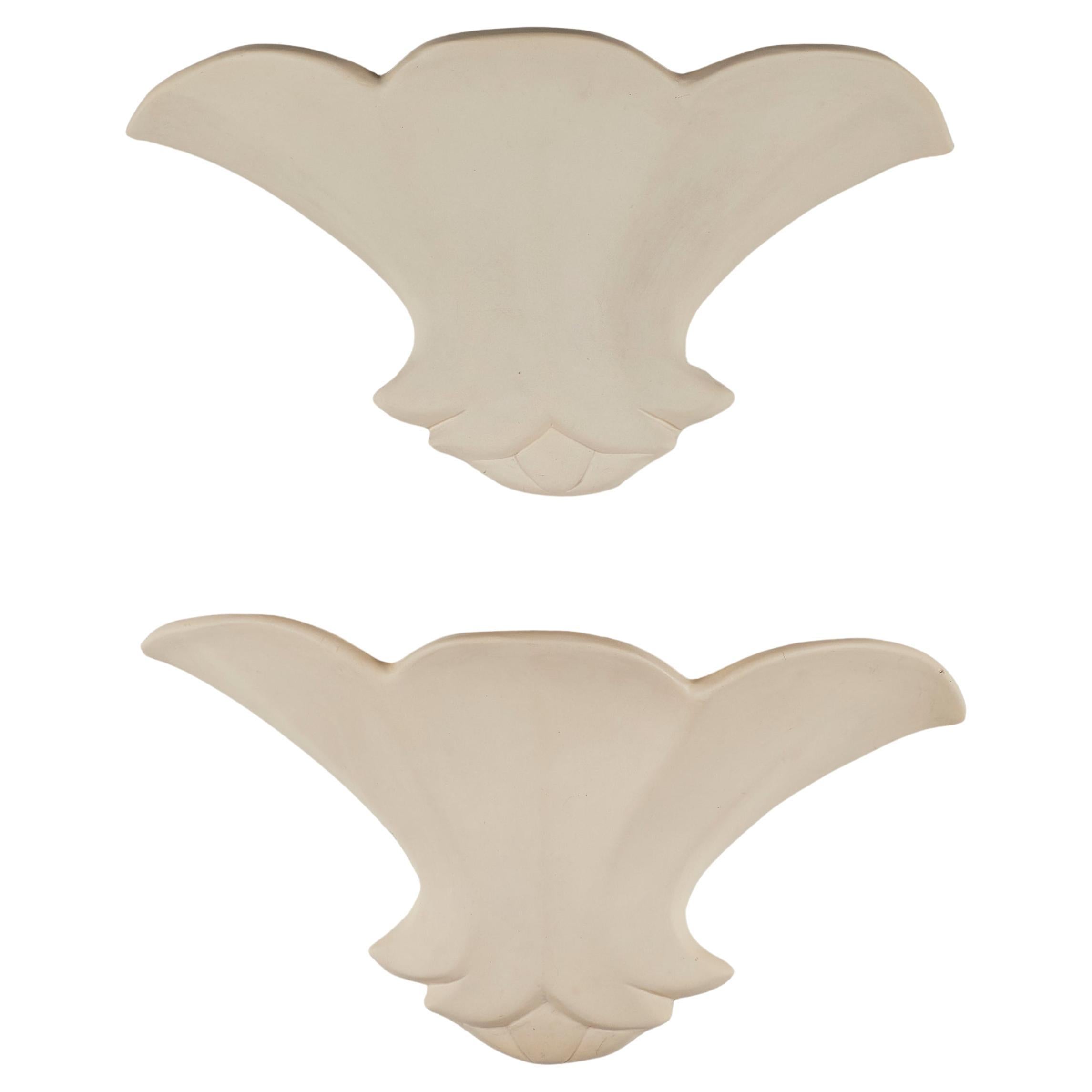 Rara coppia di vasi da parete Fulham Pottery, inglese, anni 
40