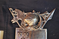 Rare Large Pair of Late 19th Century Solid Brass Sconces