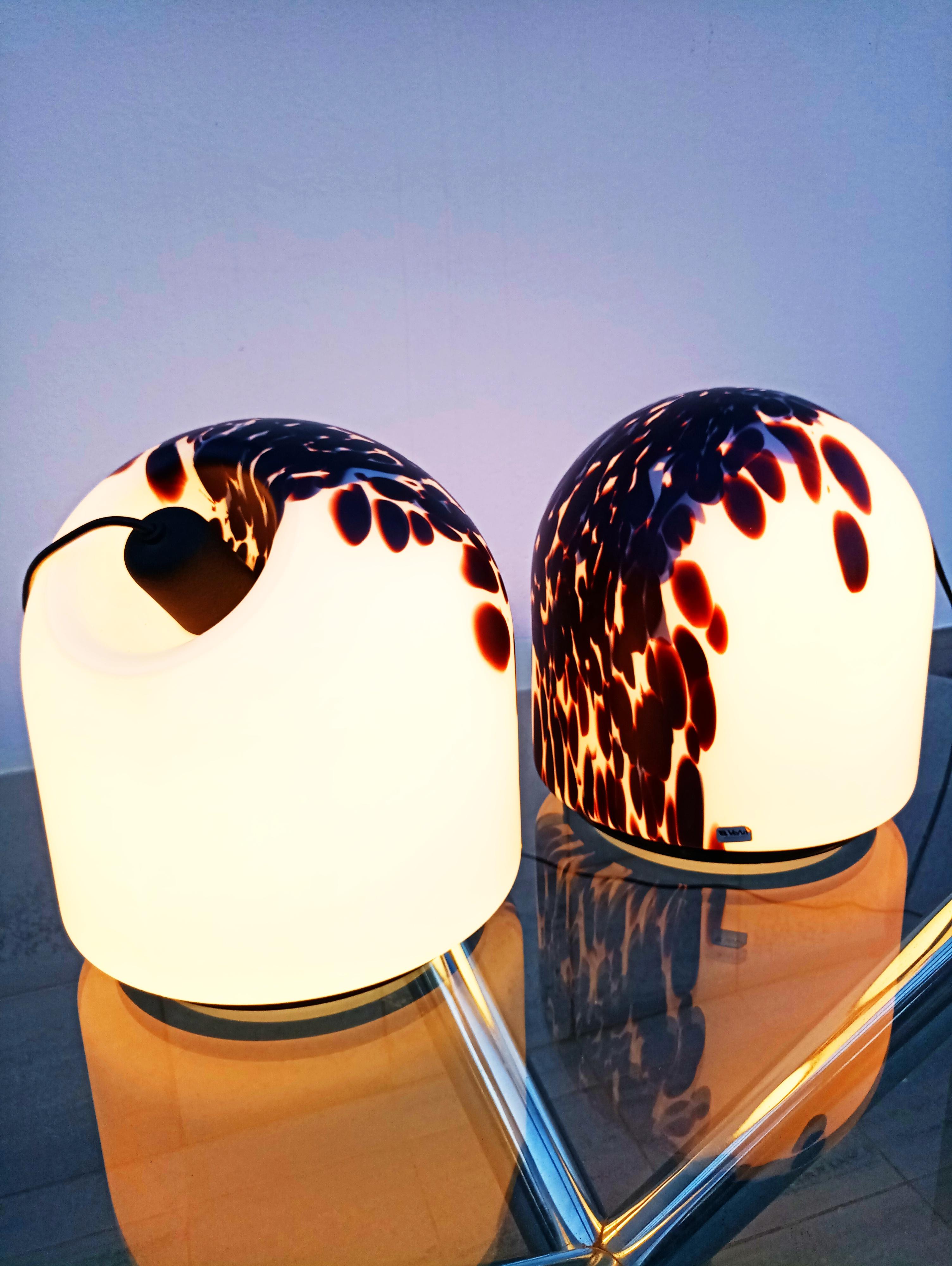 Rare Large Pair of Veart Murano Table Lamps by Giorgio De Ferrari, Italy, 1970s 7