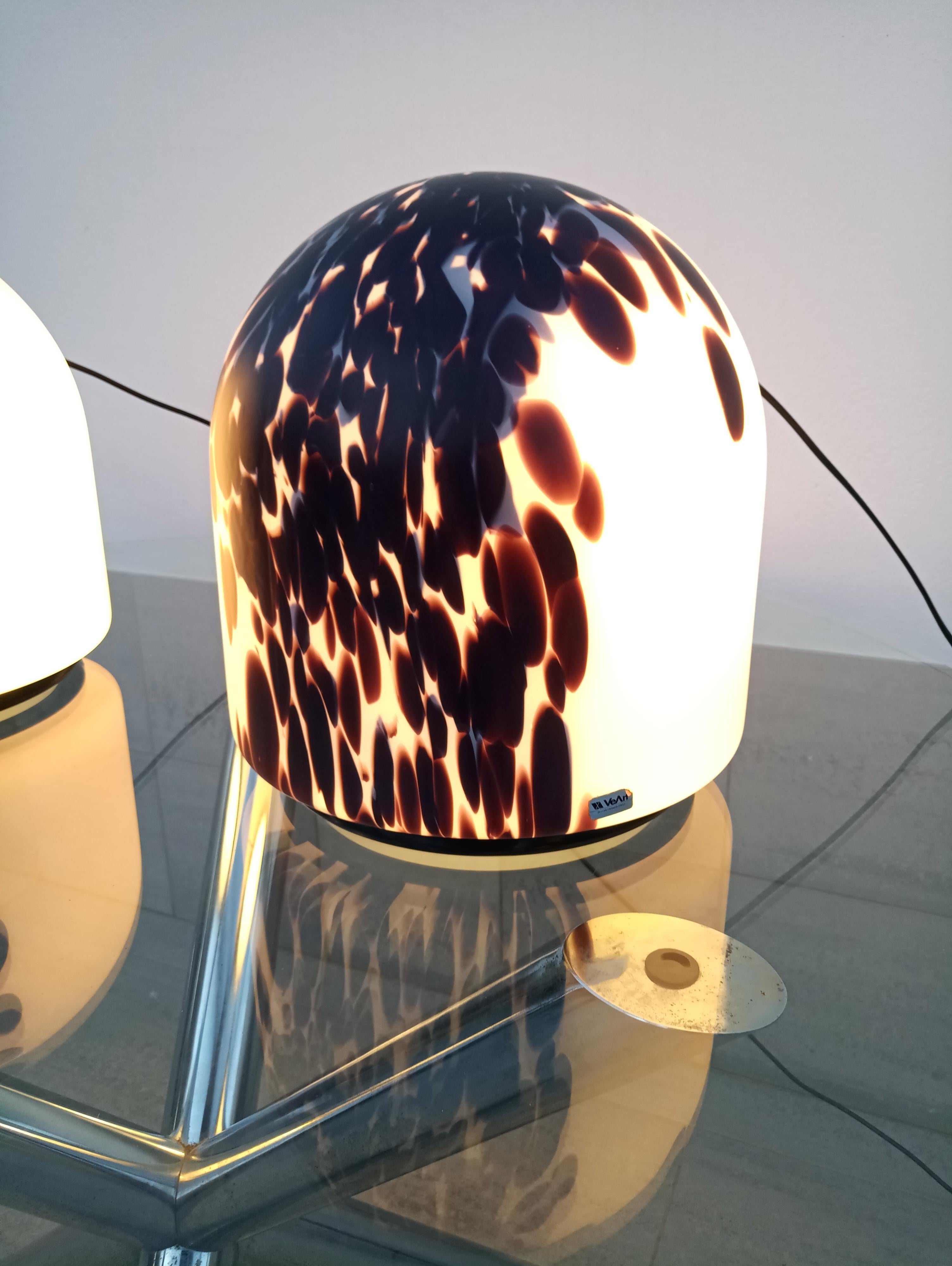 Rare Large Pair of Veart Murano Table Lamps by Giorgio De Ferrari , Italy, 1970s 9