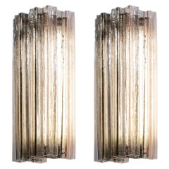 pink glass wall lights Rare Large Pair of Wall Lights Barovier and Toso Vintage Glass 60
s Pink F162