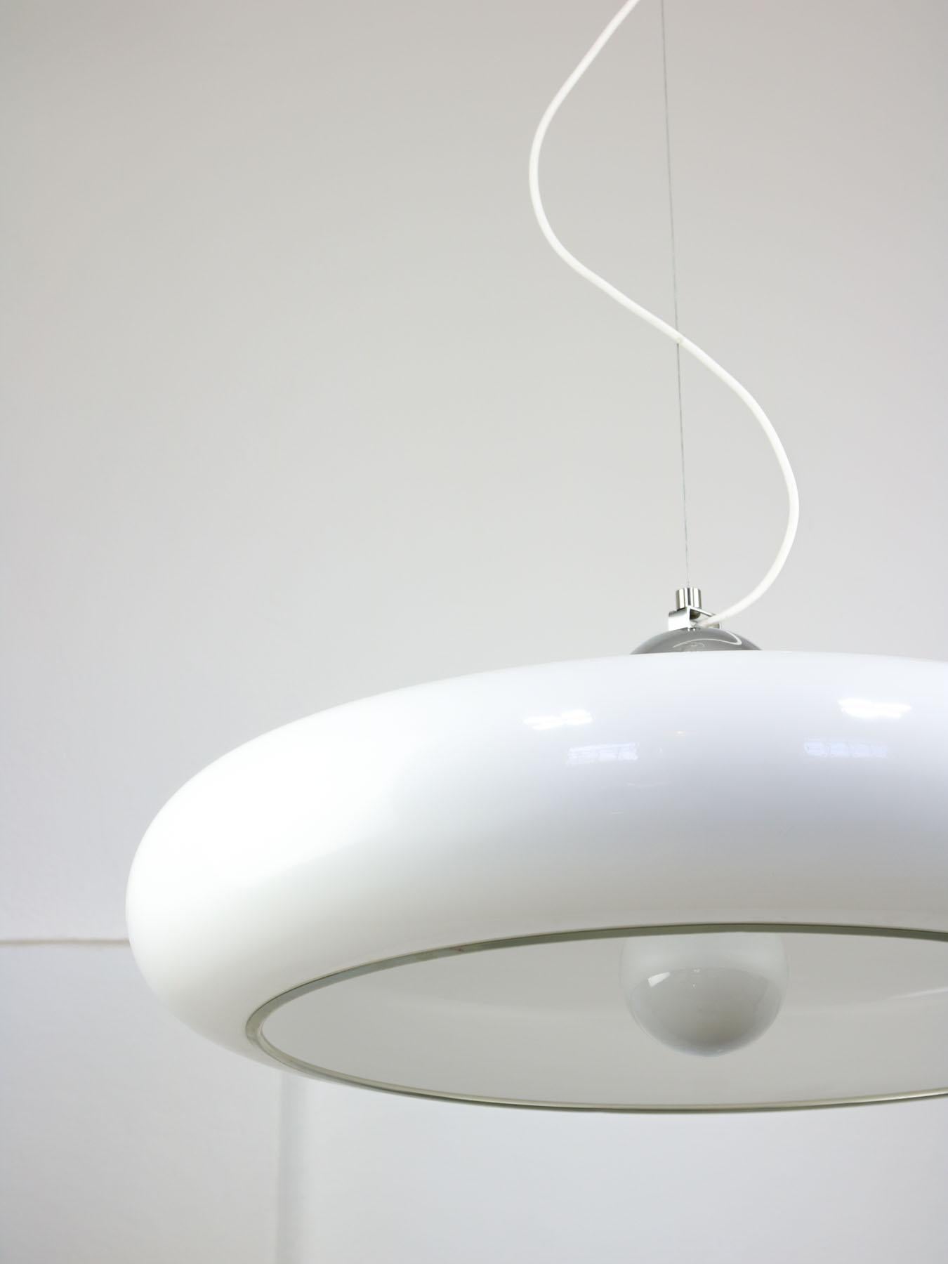Rare Large Pendant Space-Age Guzzini Lamp, 70s For Sale 4