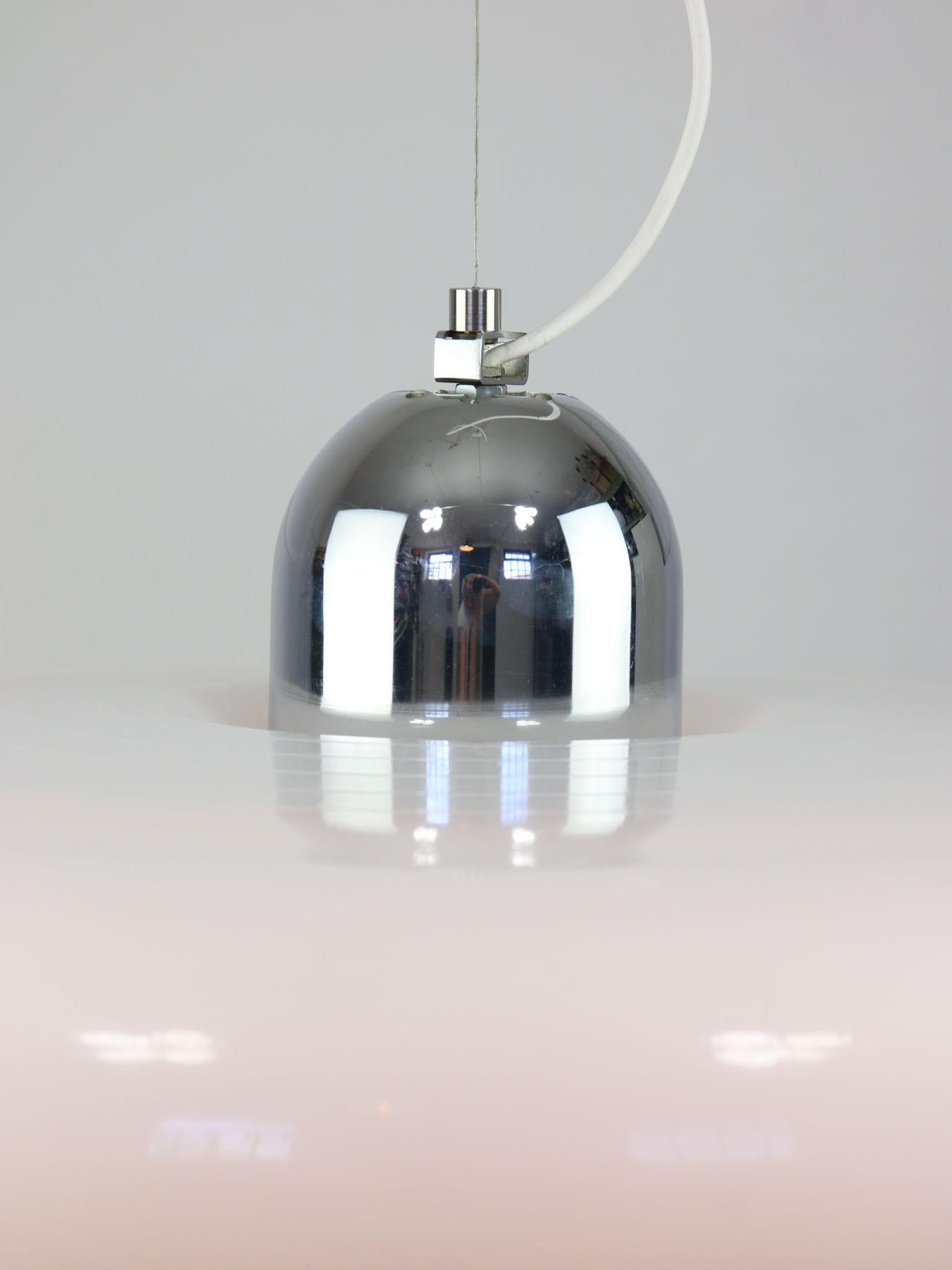 Rare Large Pendant Space-Age Guzzini Lamp, 70s For Sale 7