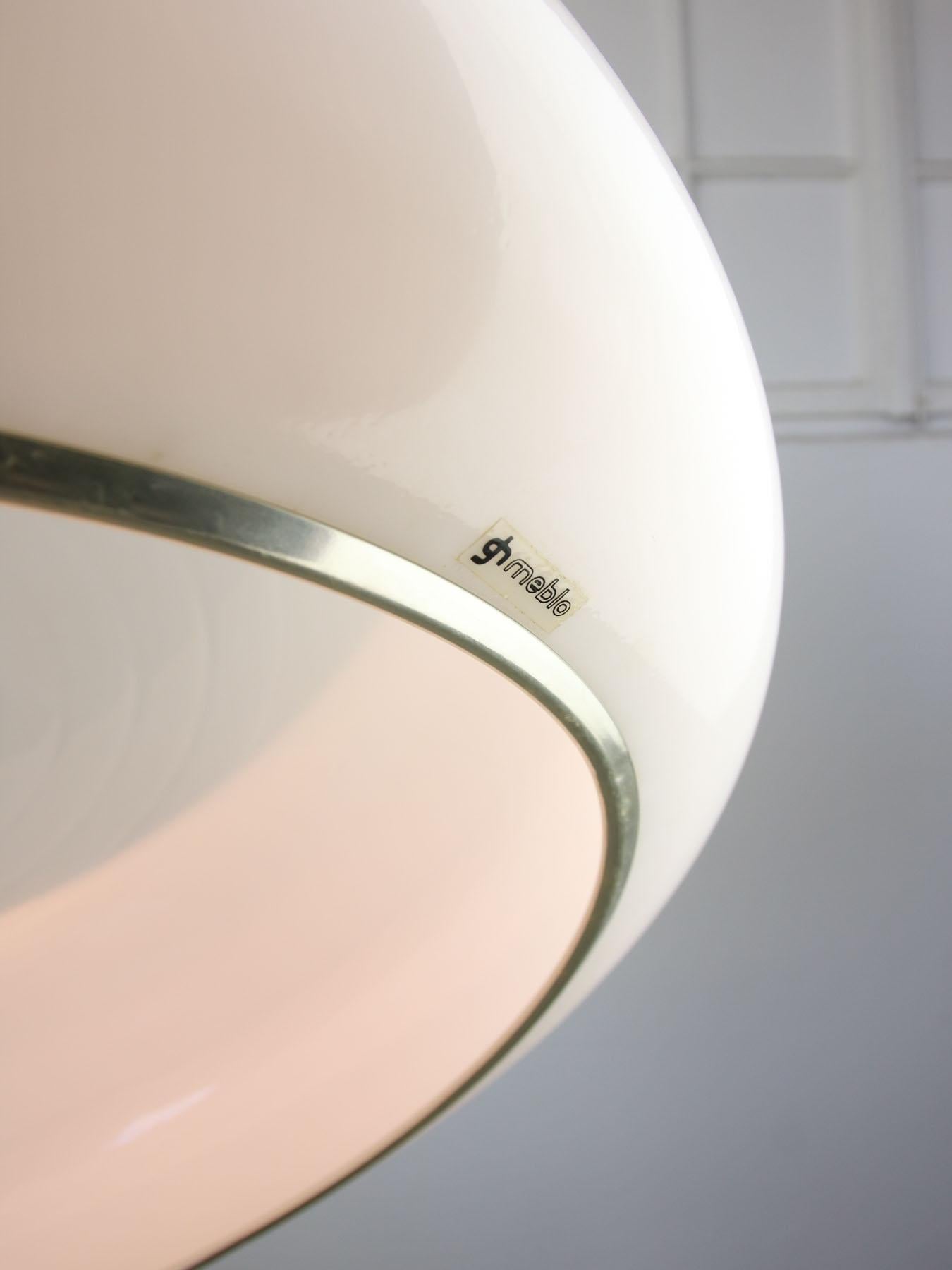 Mid-20th Century Rare Large Pendant Space-Age Guzzini Lamp, 70s For Sale