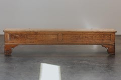 Seltene große Kiefer Primitive Bank aus Norwegen, CIRCA 1750