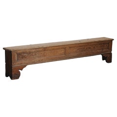 Rare Large Pine Primitive Bench From Norway, Circa 1750