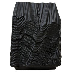 Rare grand vase 'Kaskade' en porcelaine noire - Martin Freyer pour Rosenthal