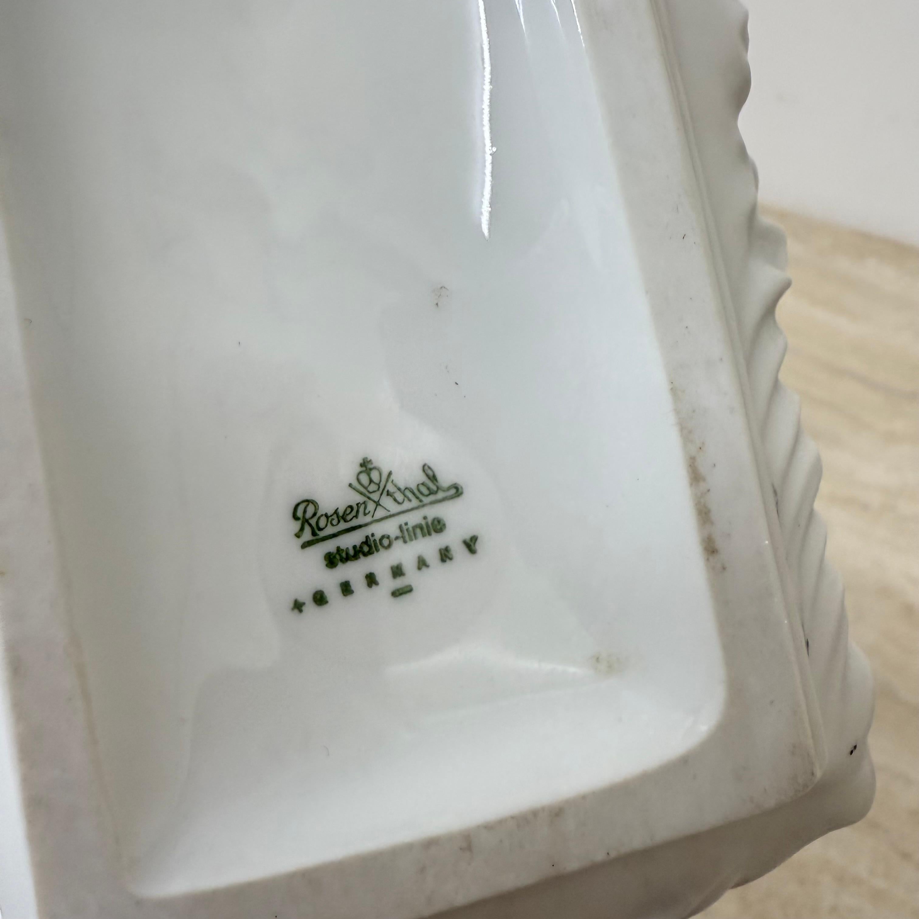 Seltene große Porzellanvase 'Kaskade' in Weiß - Martin Freyer für Rosenthal im Angebot 3