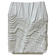 Raro jarrón grande de porcelana blanca "Kaskade" - Martin Freyer para Rosenthal