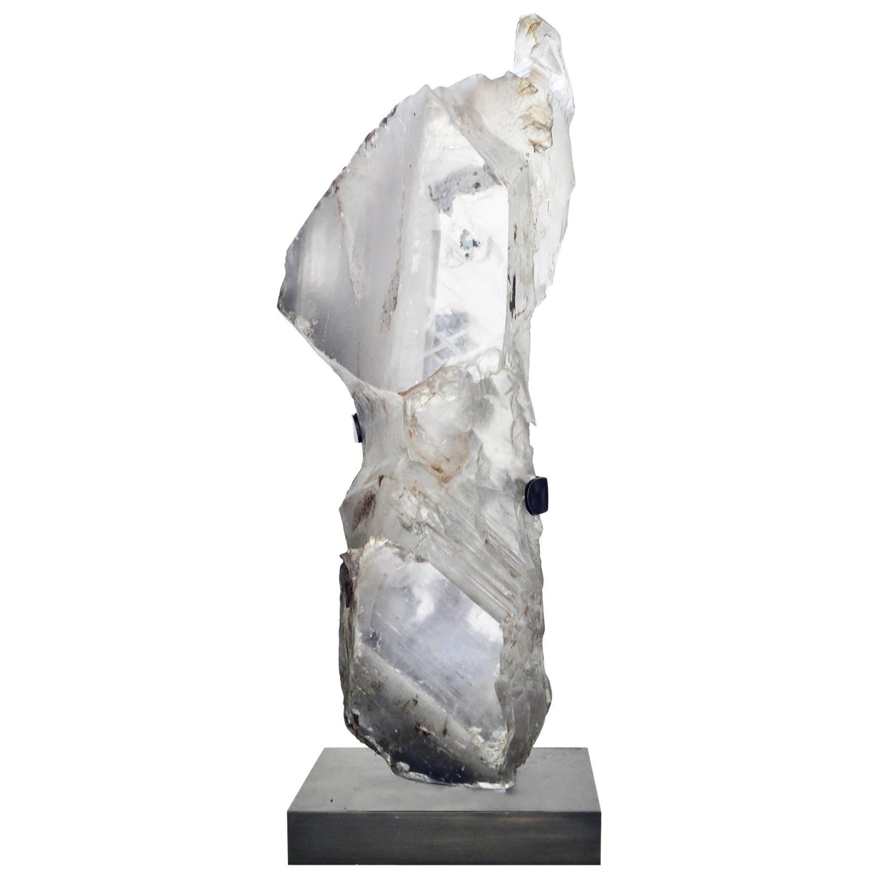 Rare grande sculpture en cristal de roche