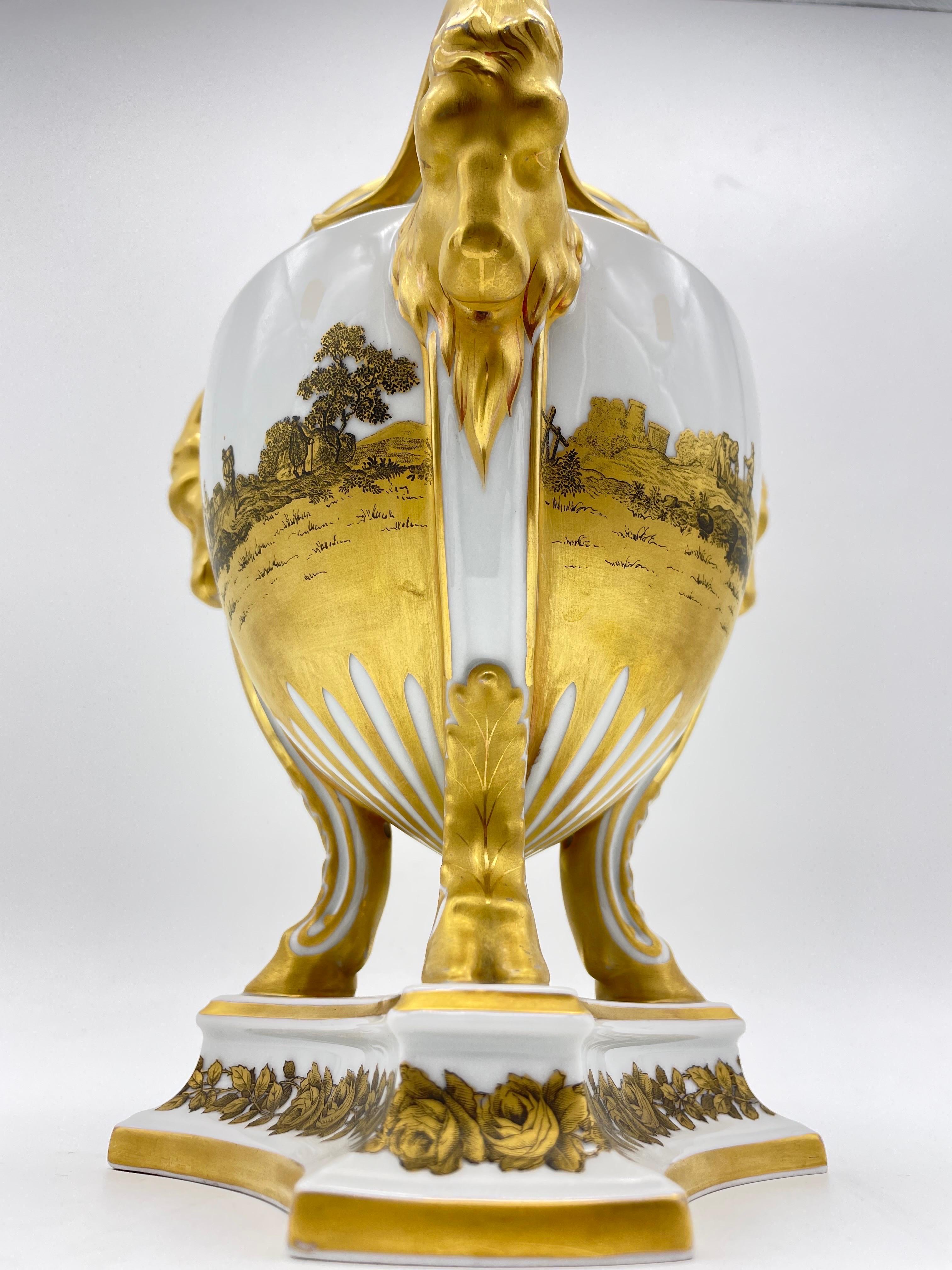 Hand-Painted Rare Large Rosenthal Lidded Vase, Capricorn Hisorism