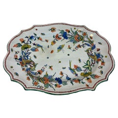 Rare Large Rouen Faïence Serving Platter 