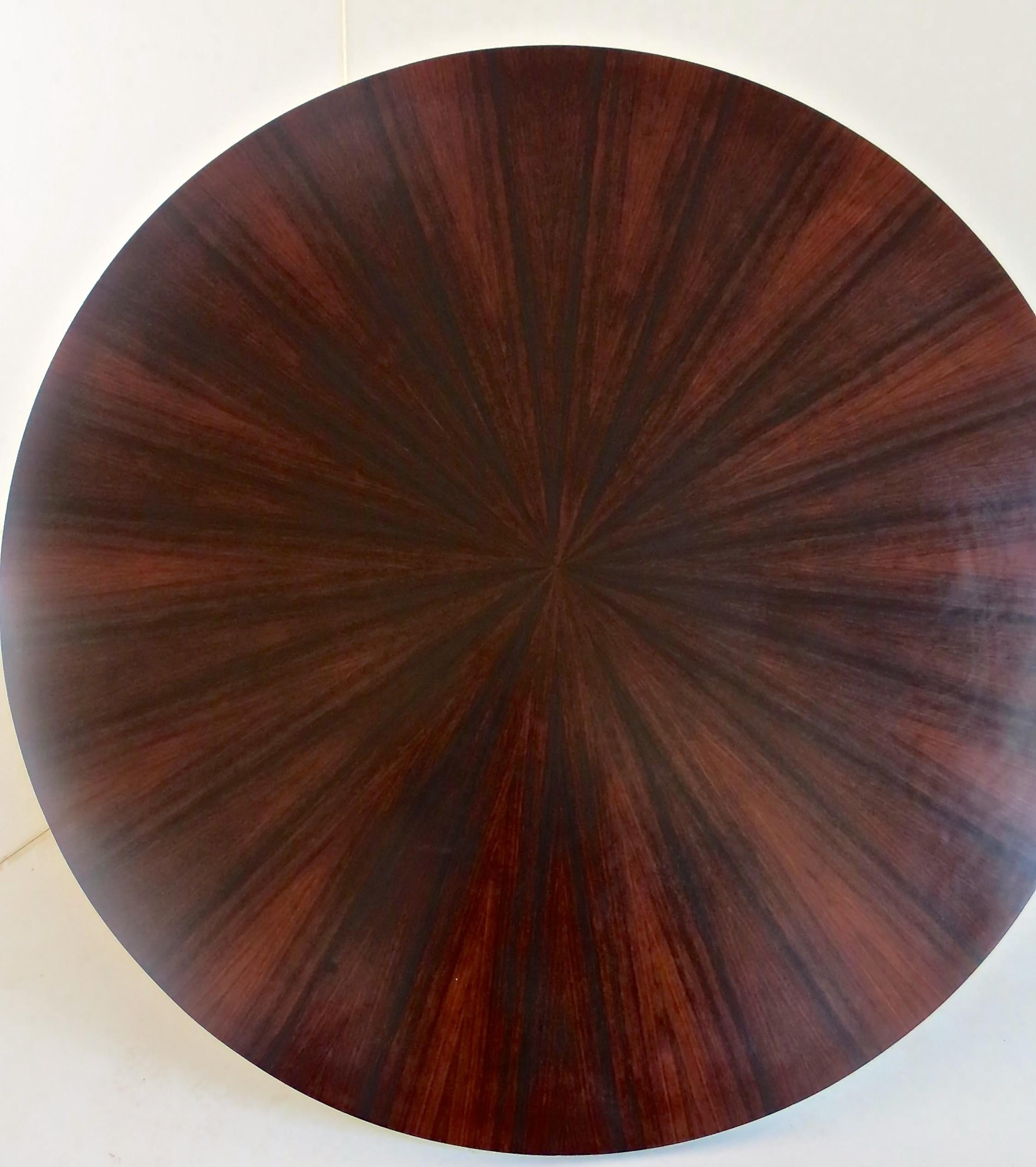 Mid-20th Century Rare Large Round Mahogany Coffee Table Attributed to Paolo Buffa, 1940 For Sale