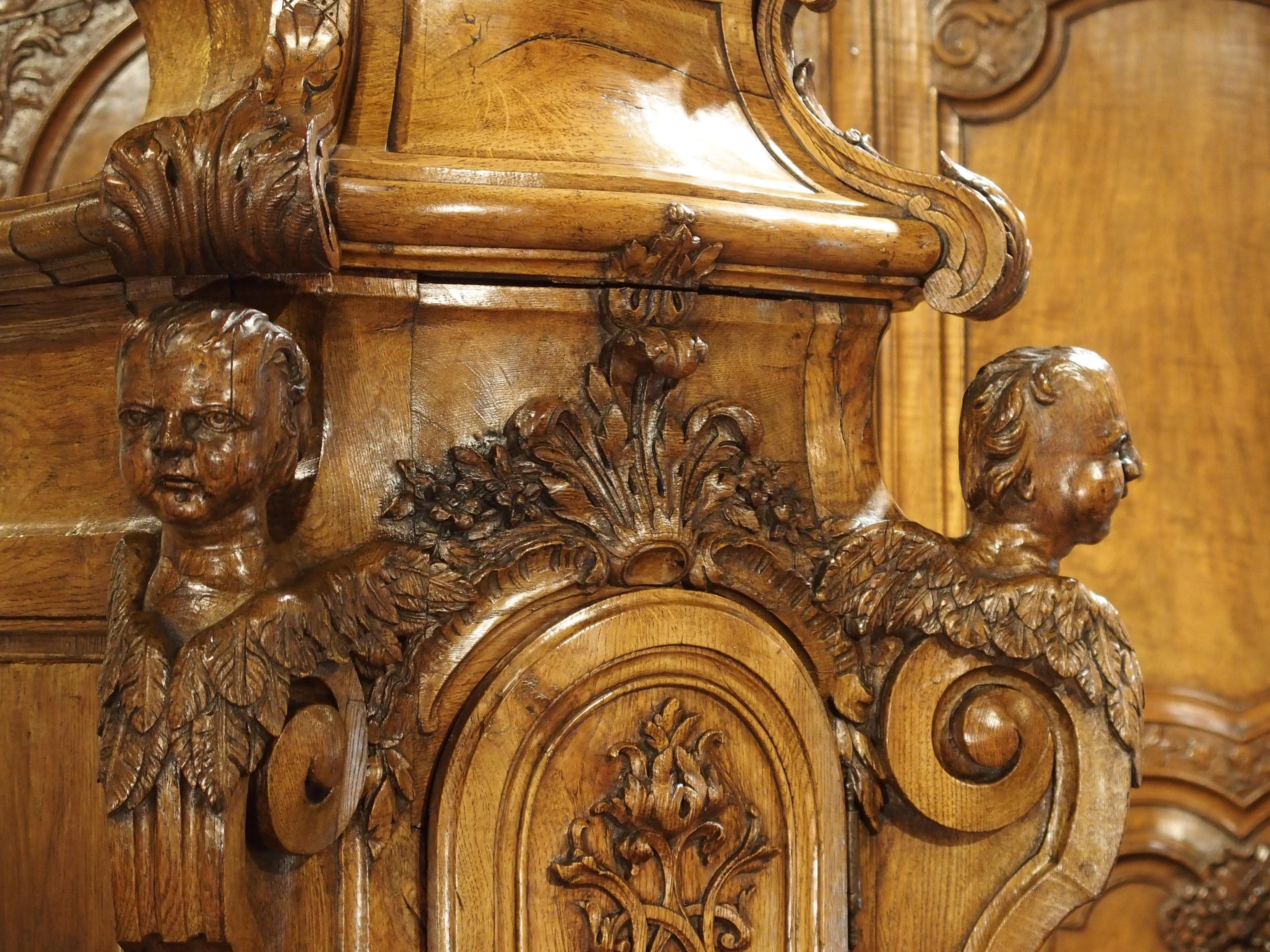 Rare Large Scale 17th Century Oak Sacristy Cabinet from France 8