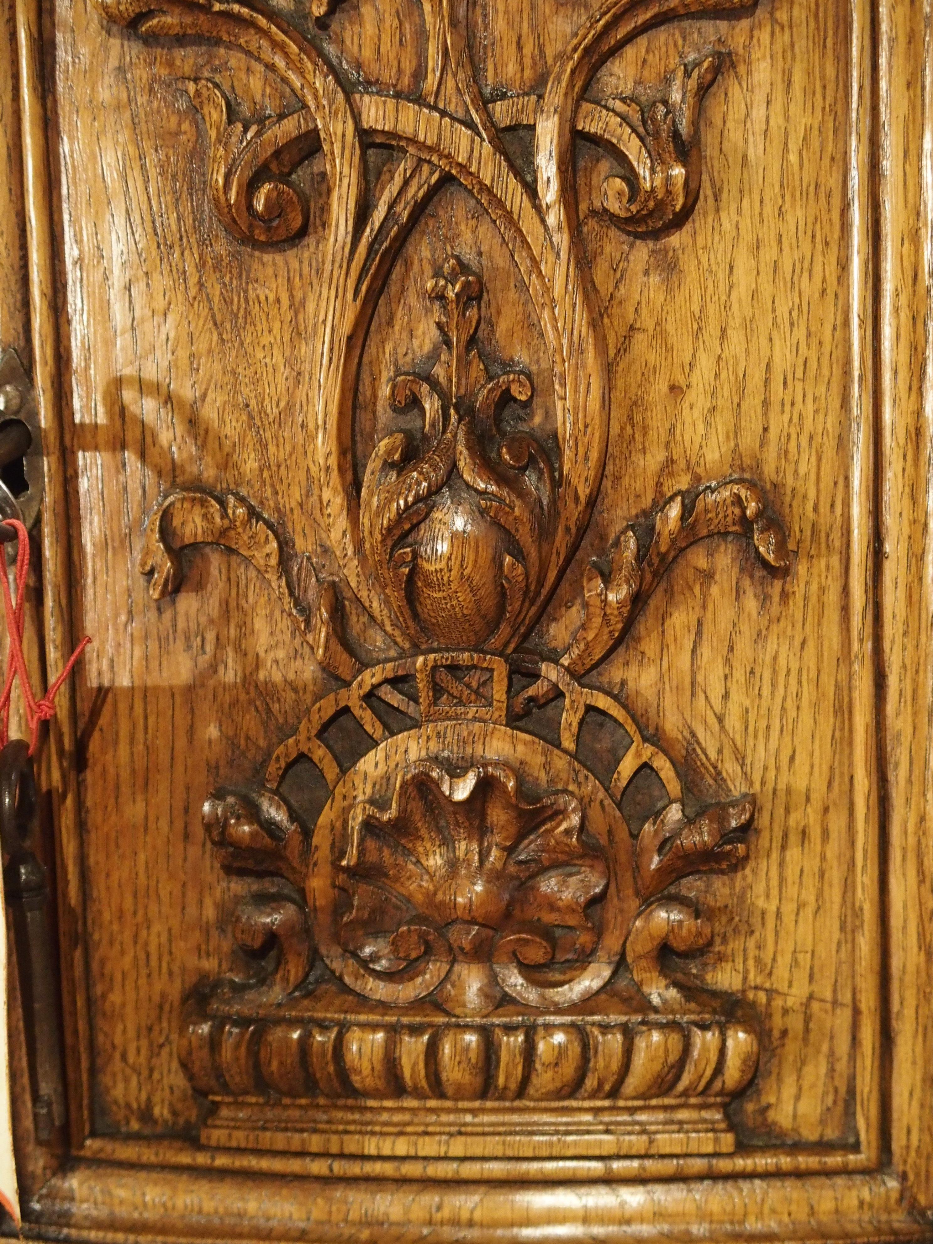 Rare Large Scale 17th Century Oak Sacristy Cabinet from France 11