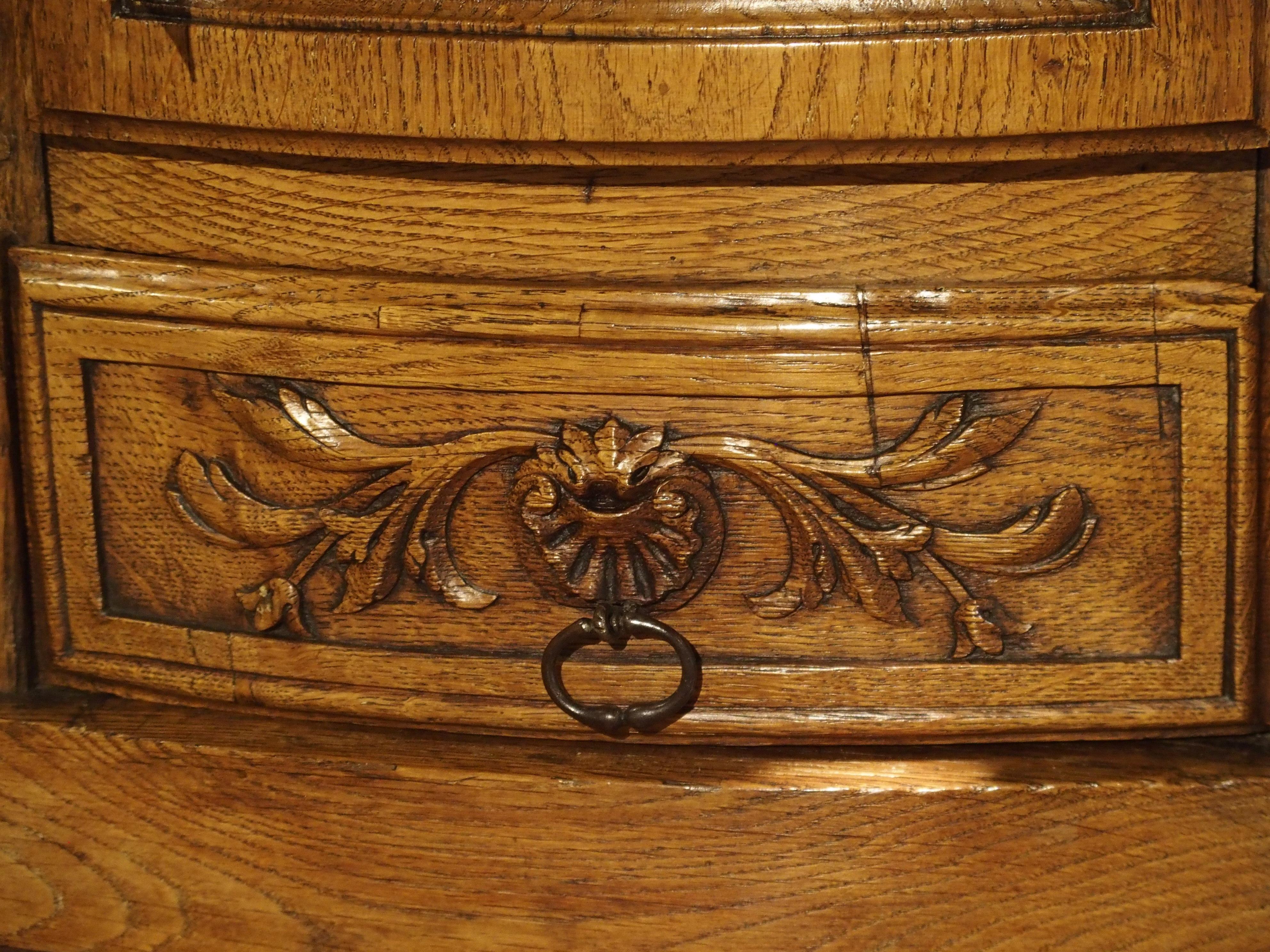 18th Century and Earlier Rare Large Scale 17th Century Oak Sacristy Cabinet from France