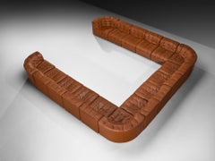 Rare Large-Scale De Sede DS 11 Modular Sofa Consisting of Sixteen Elements