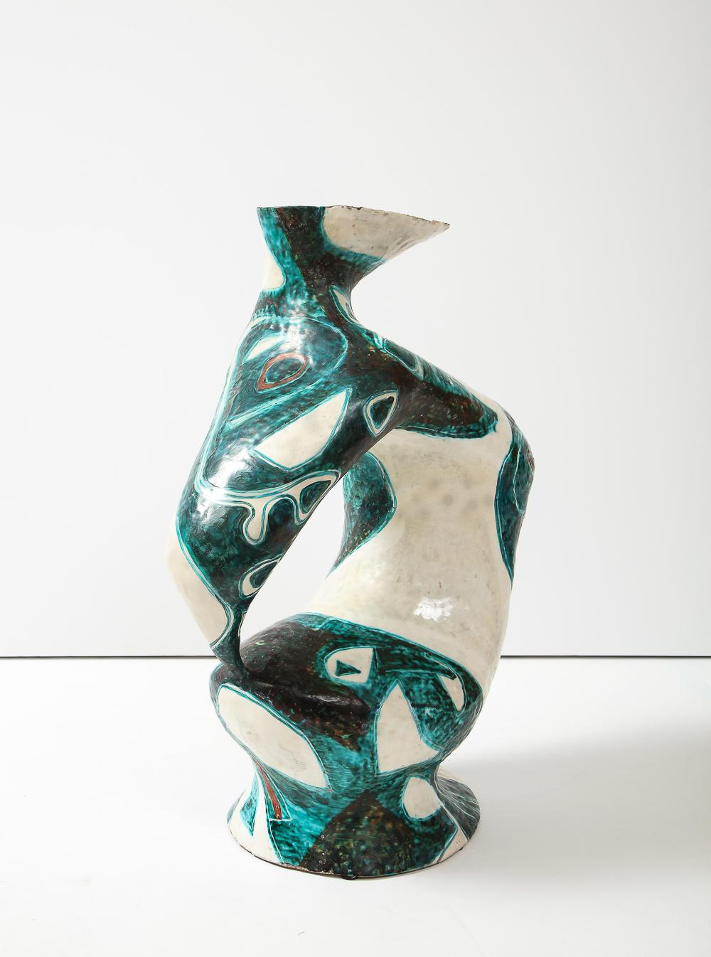 Ceramic Rare Large-Scale Ewer by Salvatore Meli