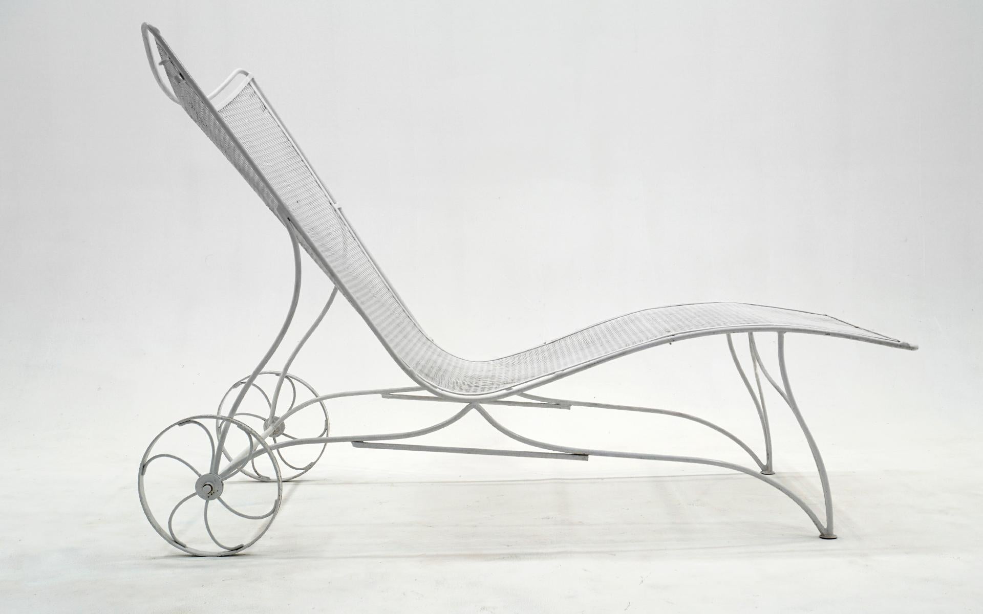 Rare Large Scale Outdoor Chaise Lounge on Wheels by John Salterini In Good Condition In Kansas City, MO
