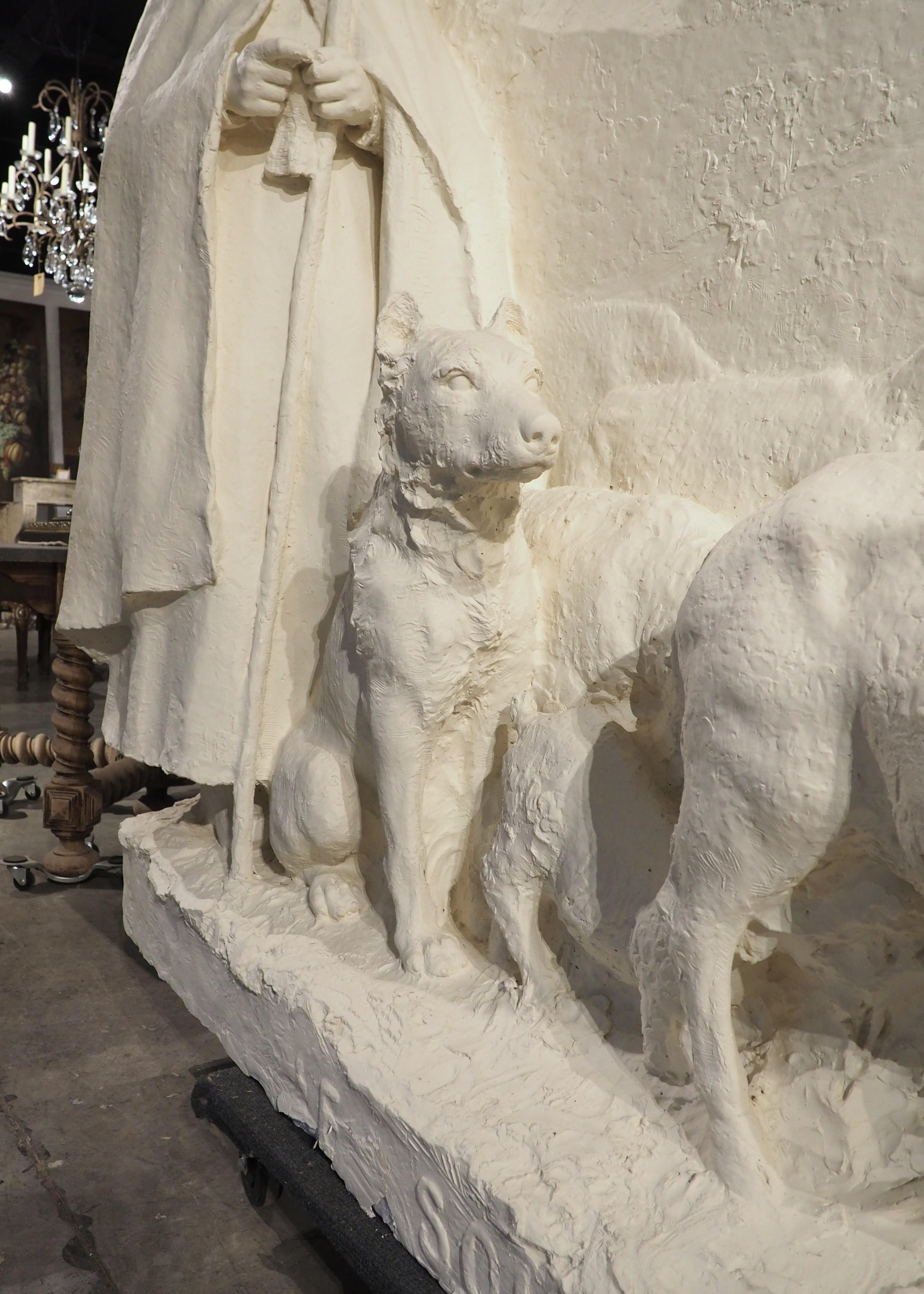 Rare sculpture pastorale en plâtre de Loriol-du-Comtat, France, 1914 en vente 7