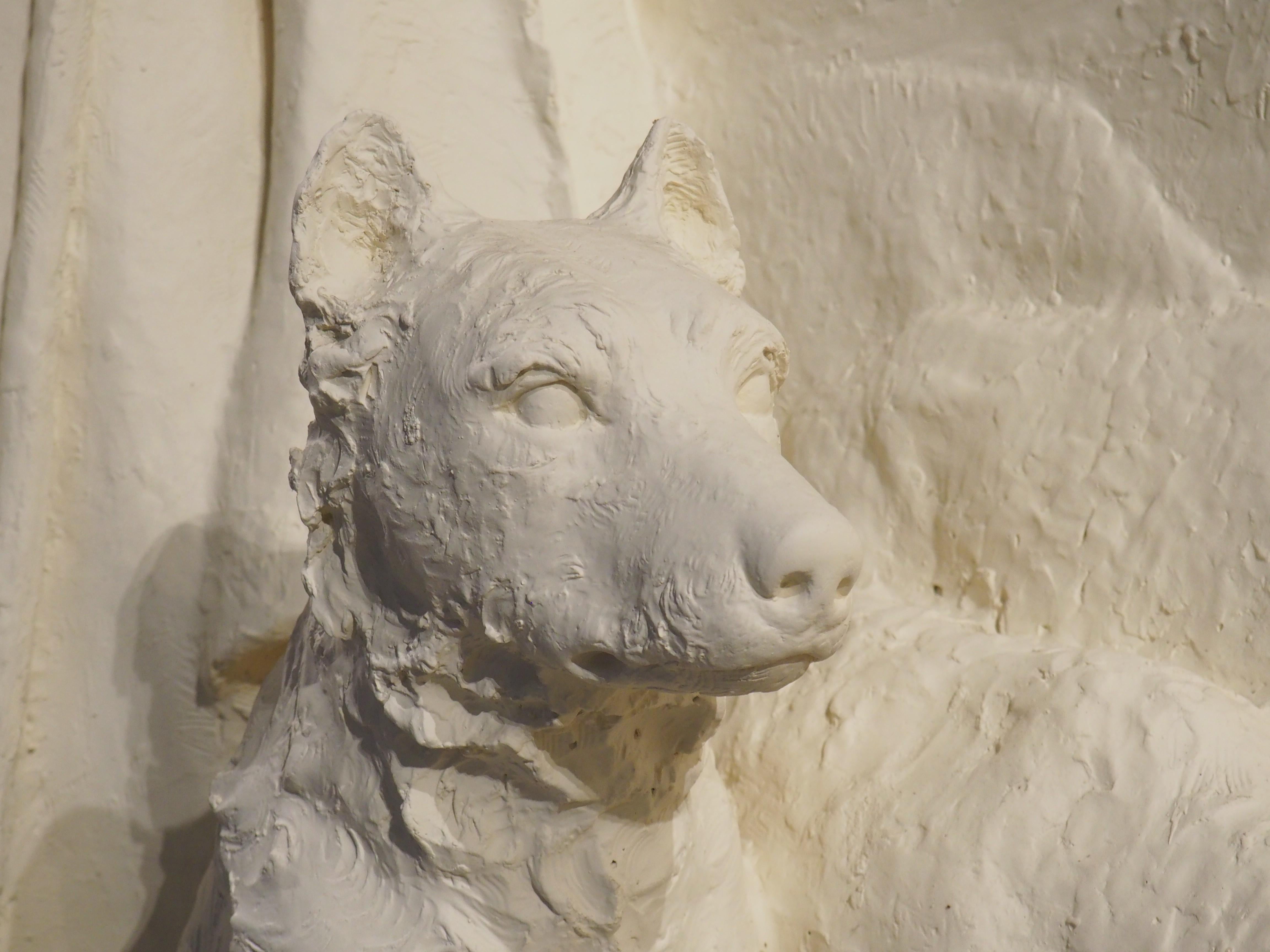 Rare sculpture pastorale en plâtre de Loriol-du-Comtat, France, 1914 en vente 8