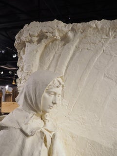 Rare Large Scale Pastoral Plaster Sculpture from Loriol-du-Comtat, France, 1914