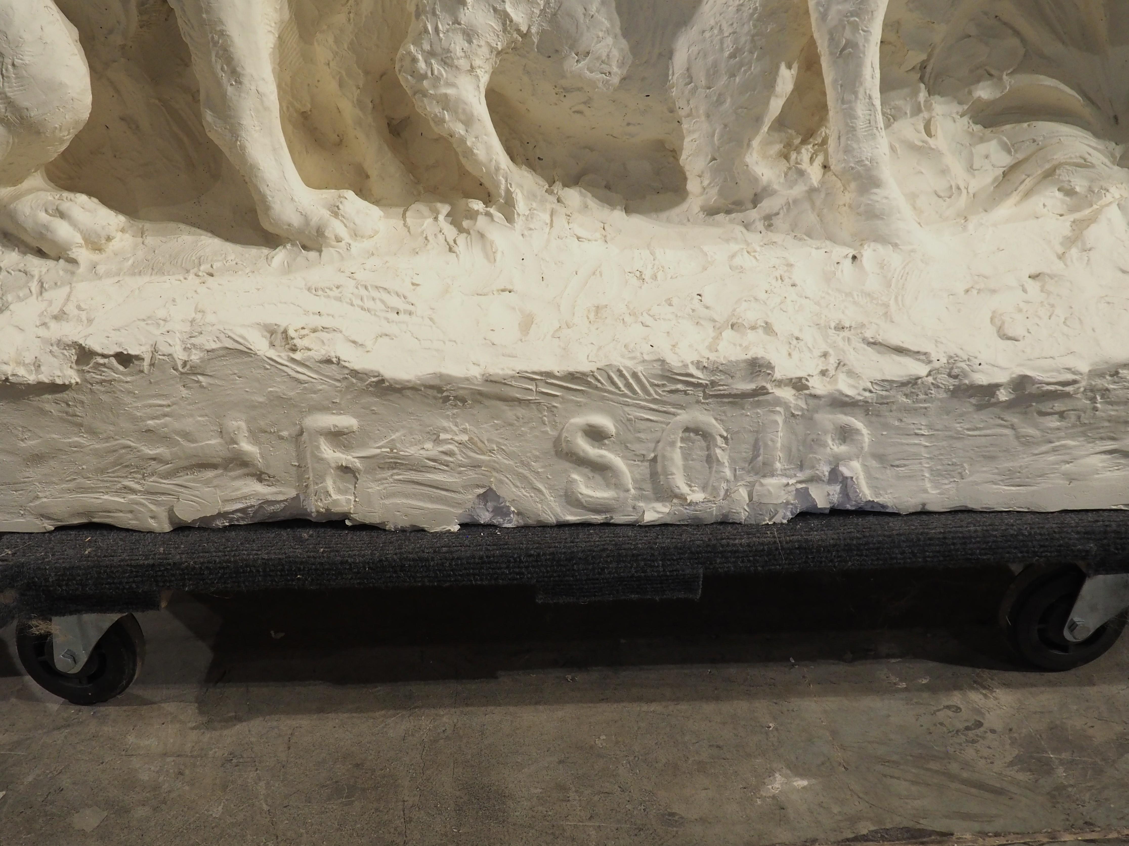 Rare sculpture pastorale en plâtre de Loriol-du-Comtat, France, 1914 en vente 13